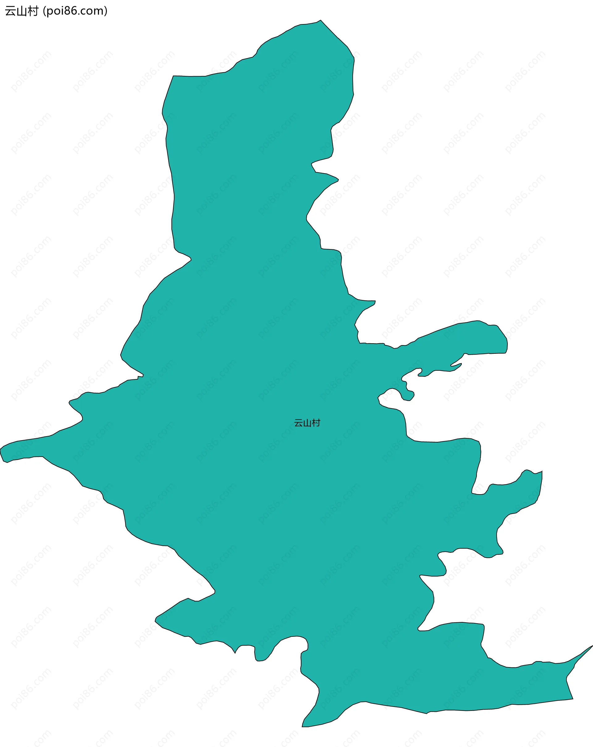 云山村边界地图