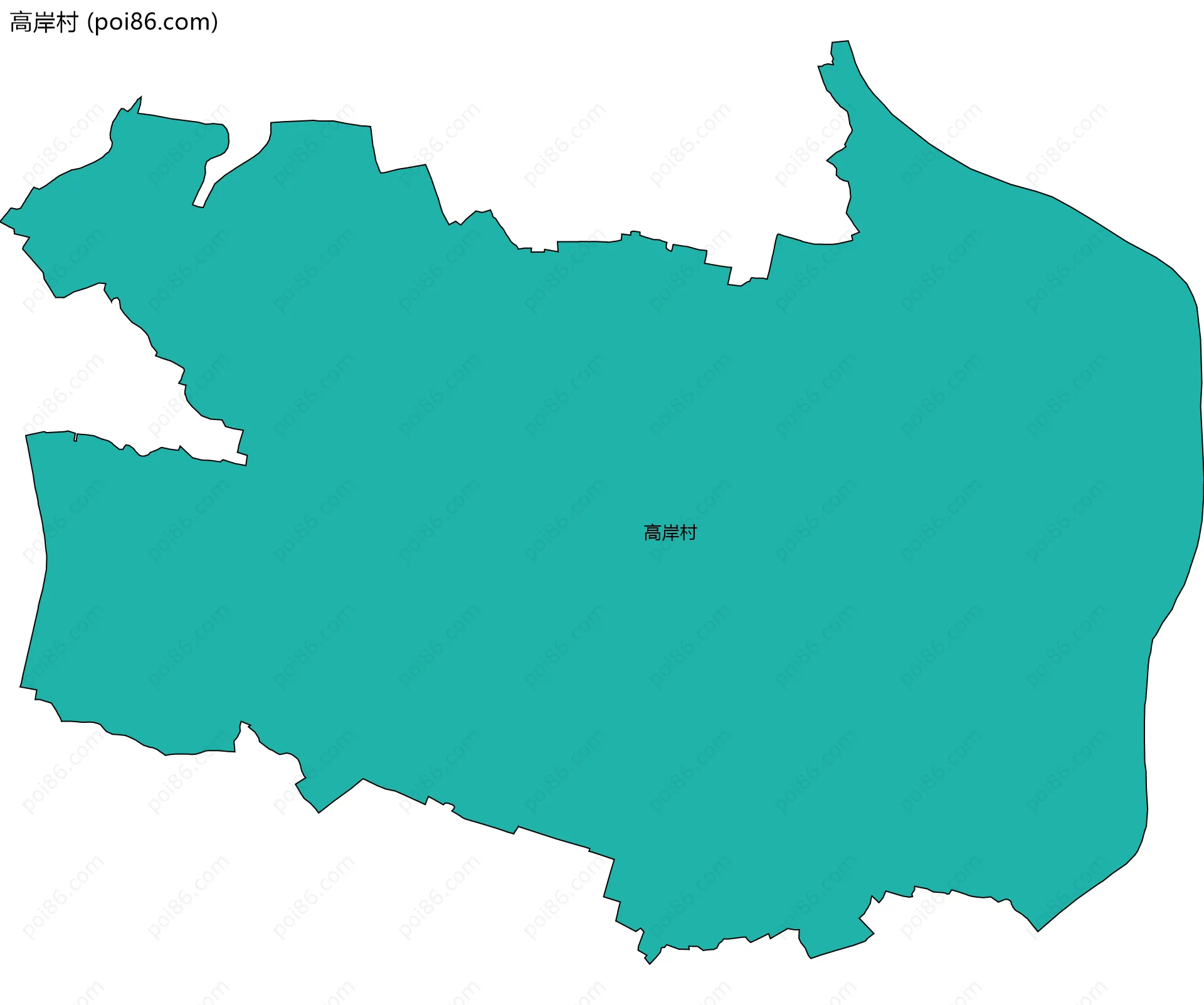 高岸村边界地图