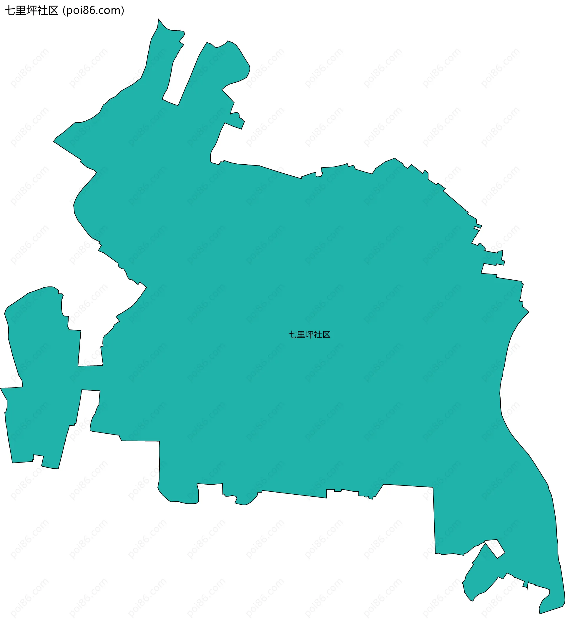 七里坪社区边界地图