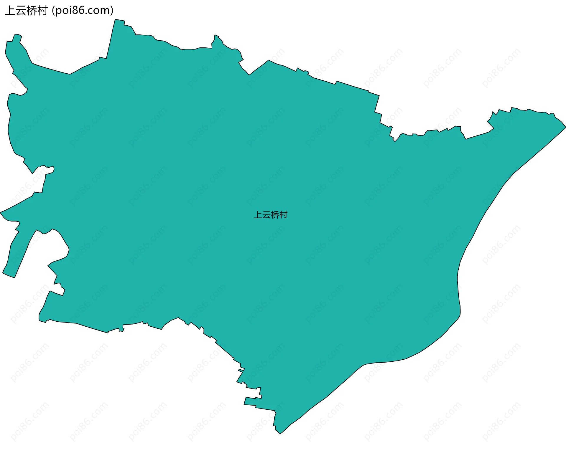 上云桥村边界地图