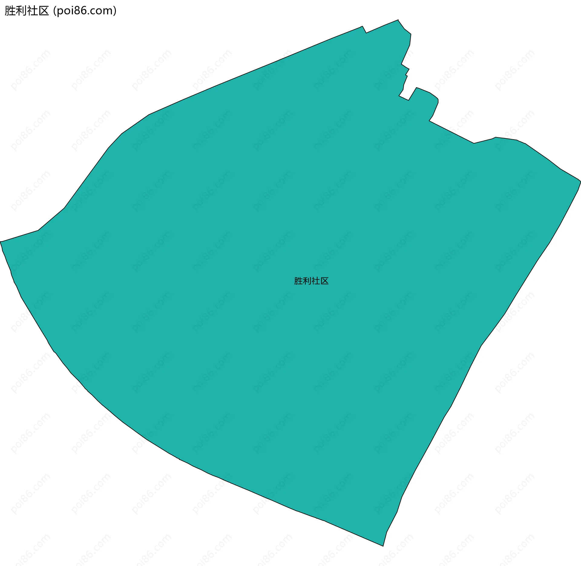 胜利社区边界地图