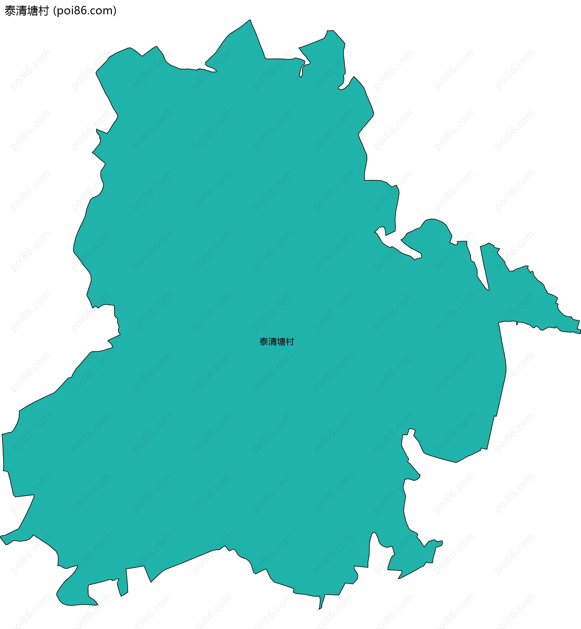 泰清塘村边界地图