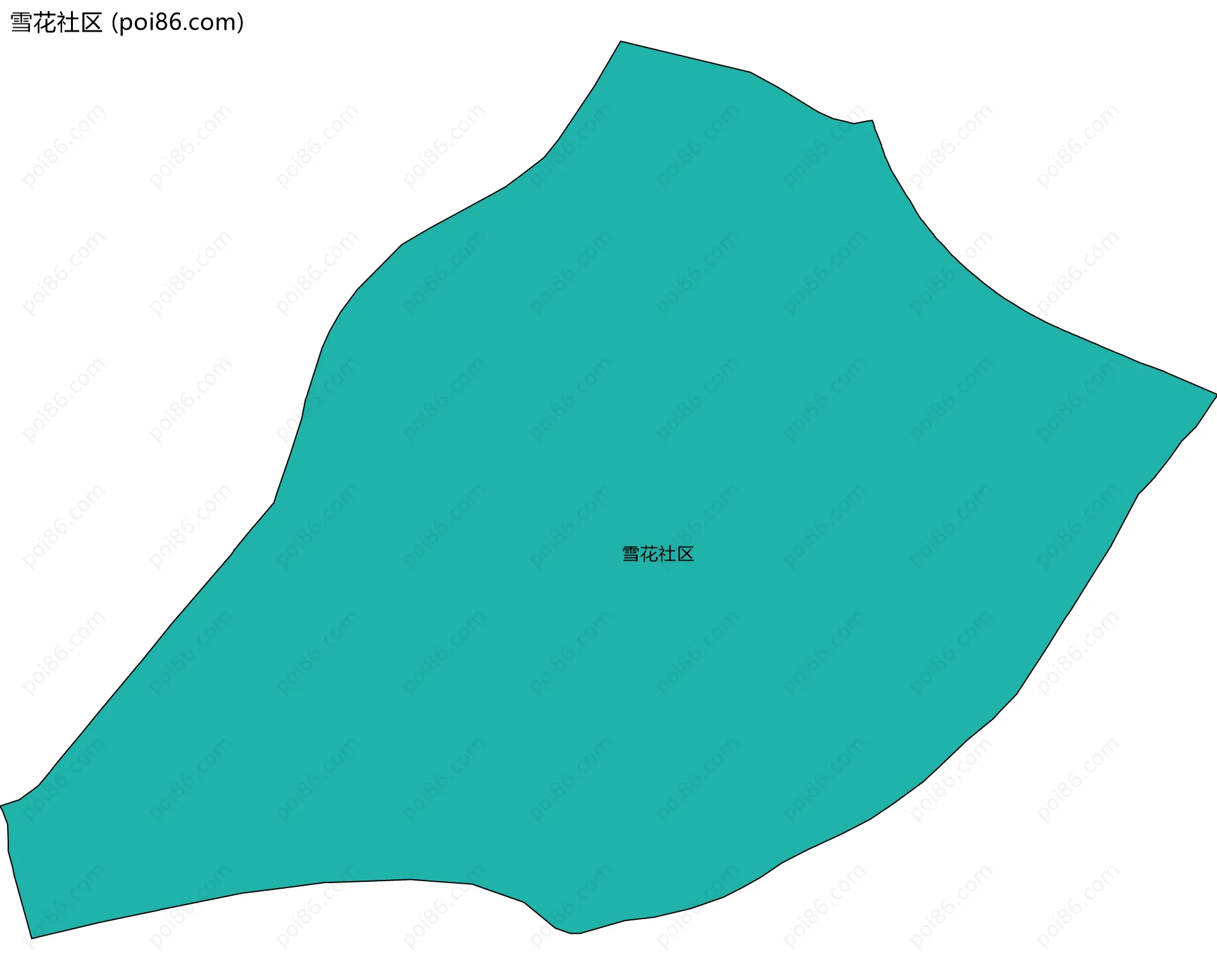 雪花社区边界地图