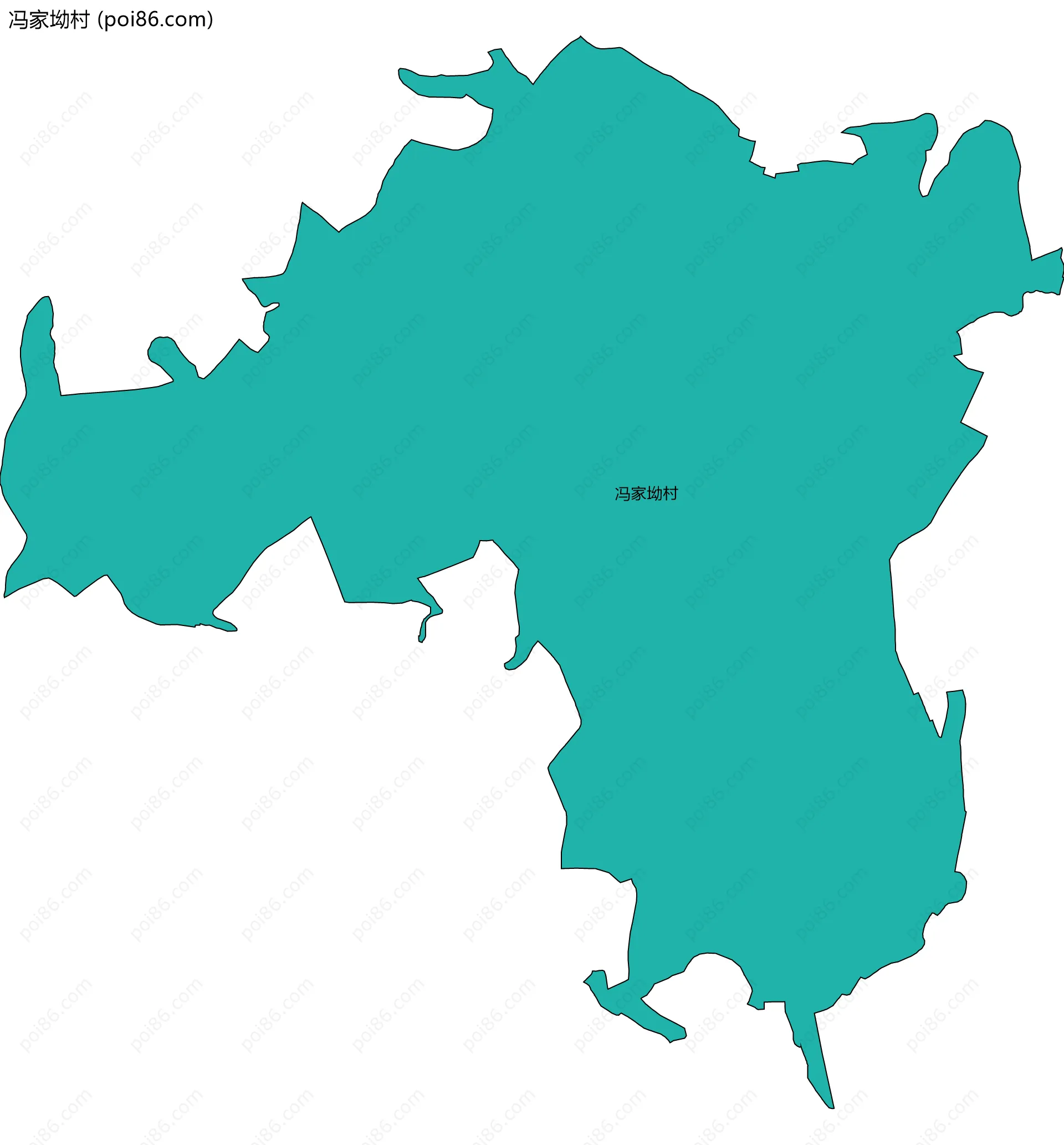 冯家坳村边界地图