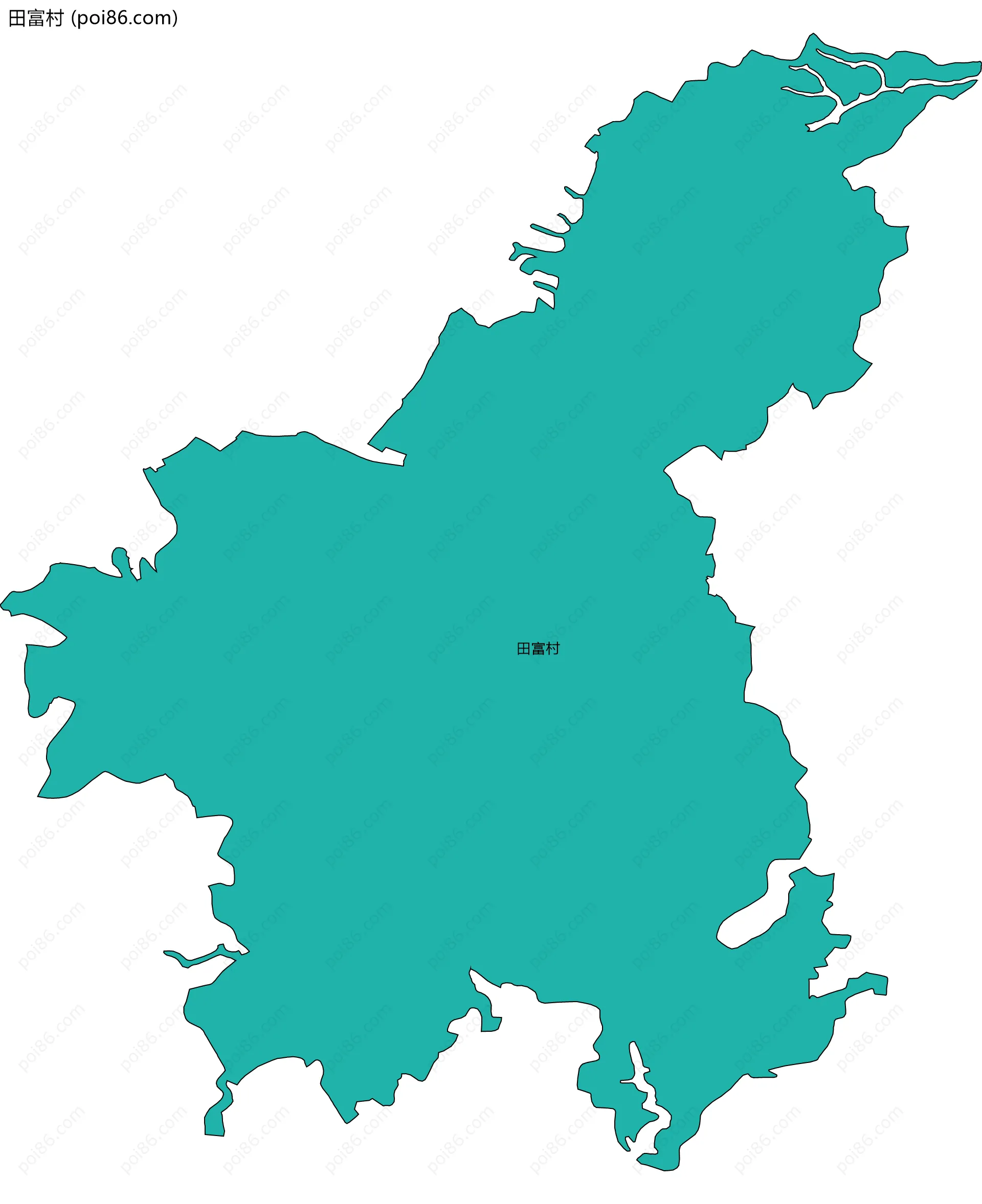 田富村边界地图