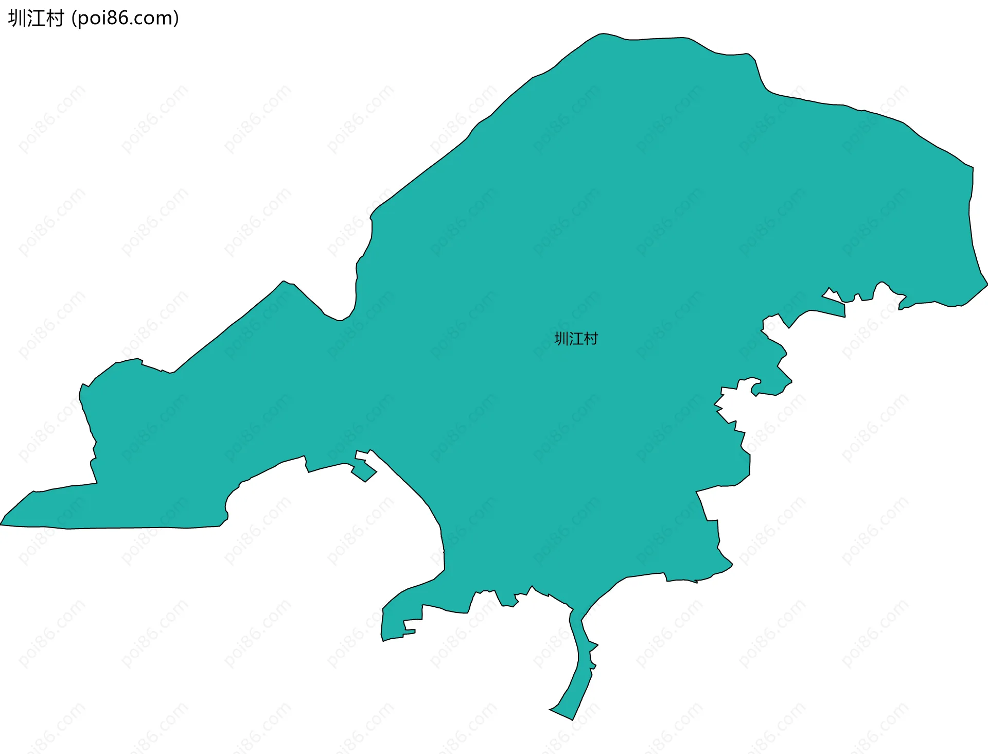 圳江村边界地图
