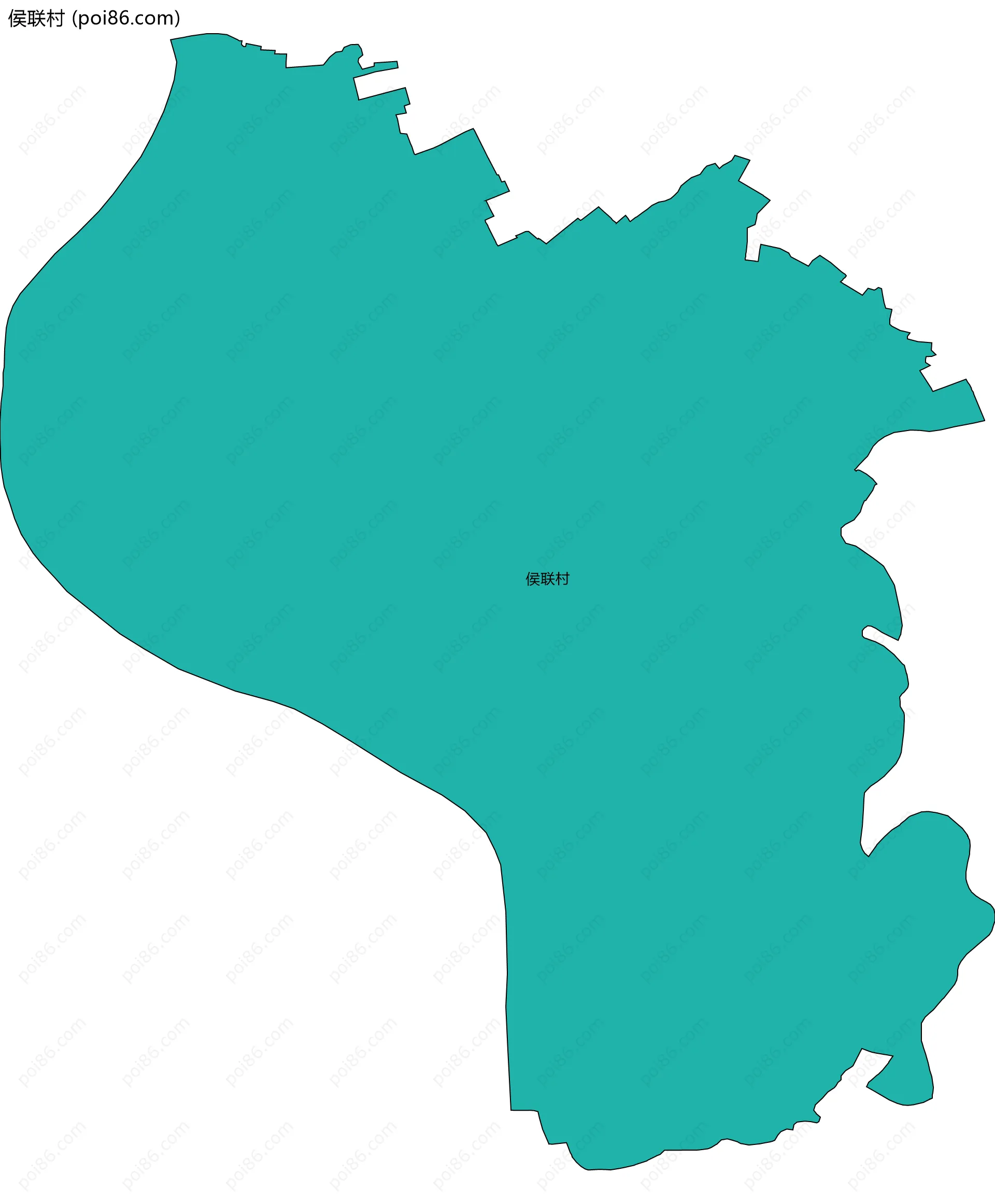 侯联村边界地图