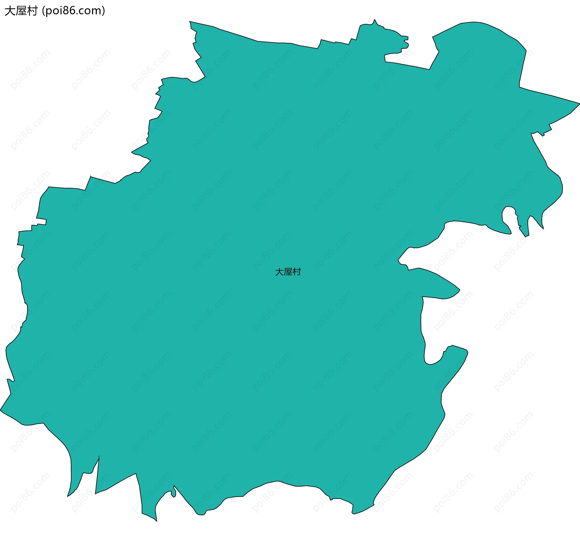 大屋村边界地图