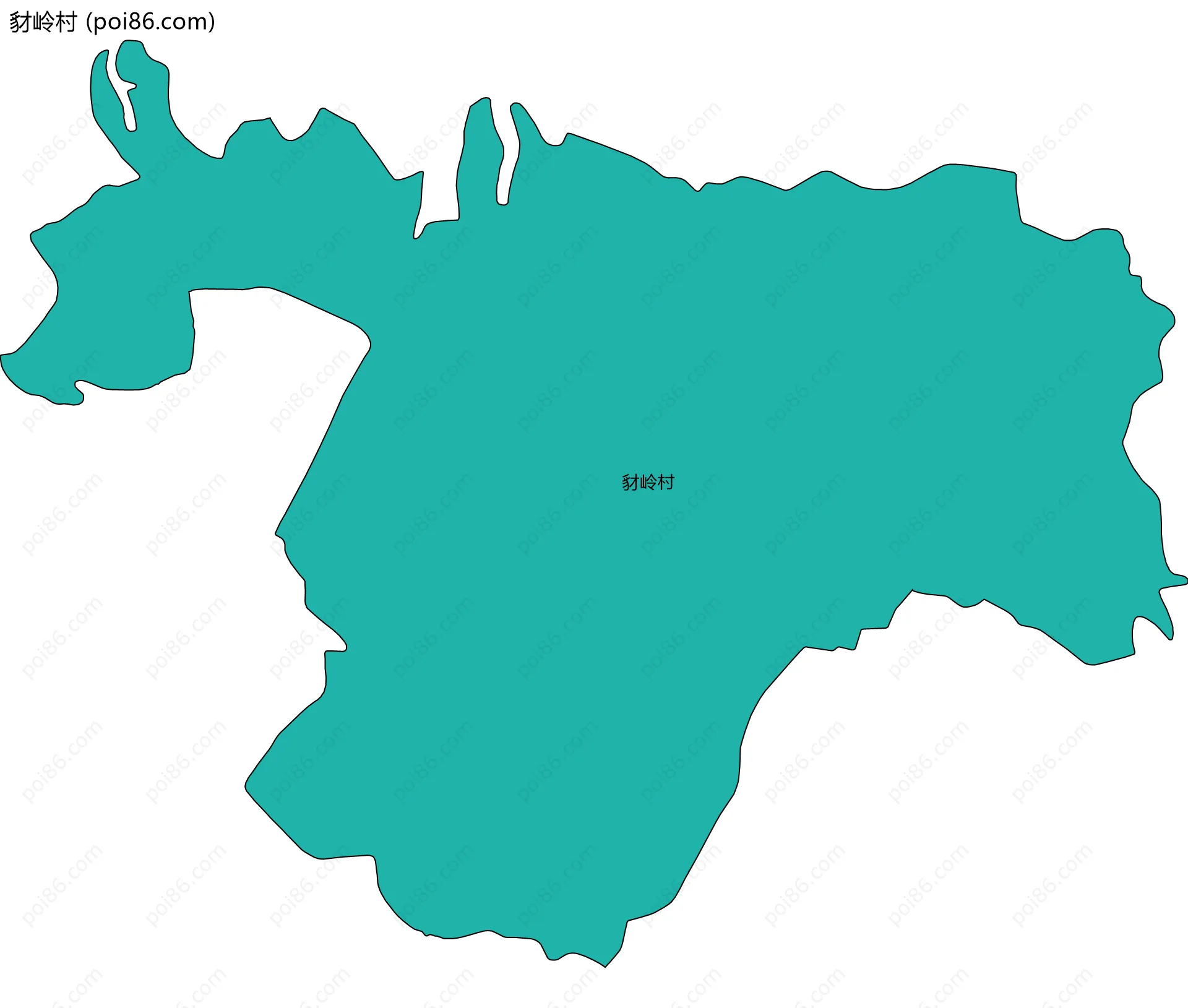 豺岭村边界地图