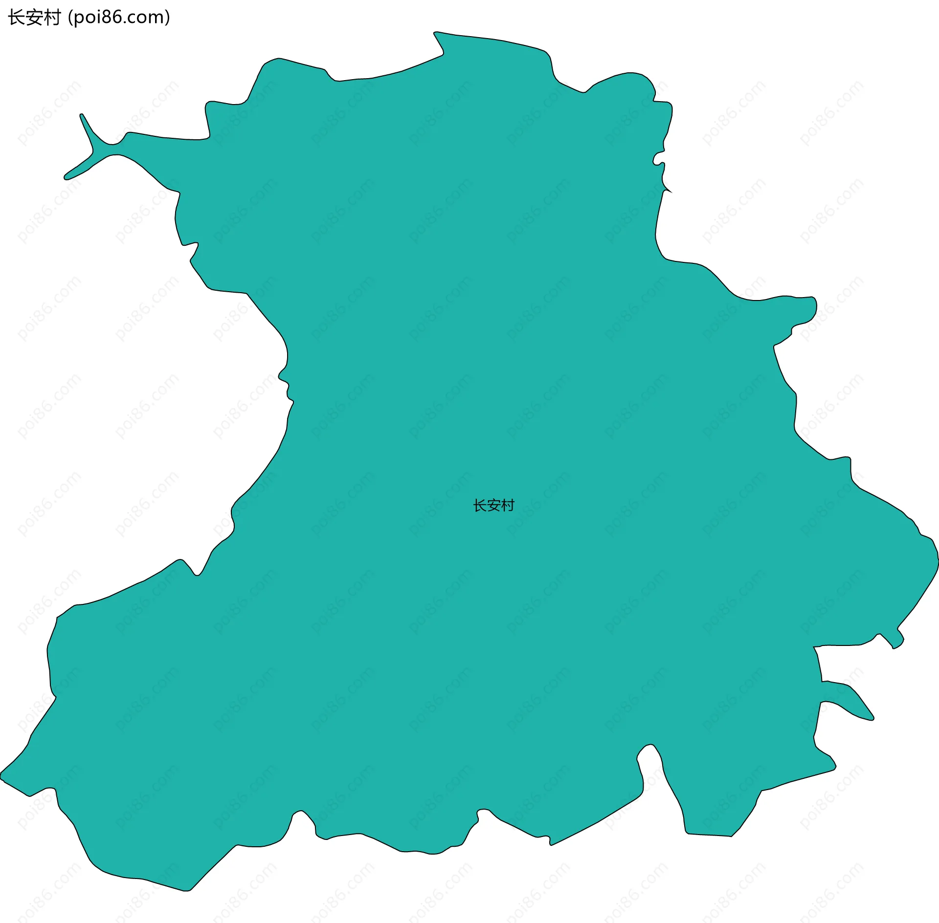 长安村边界地图