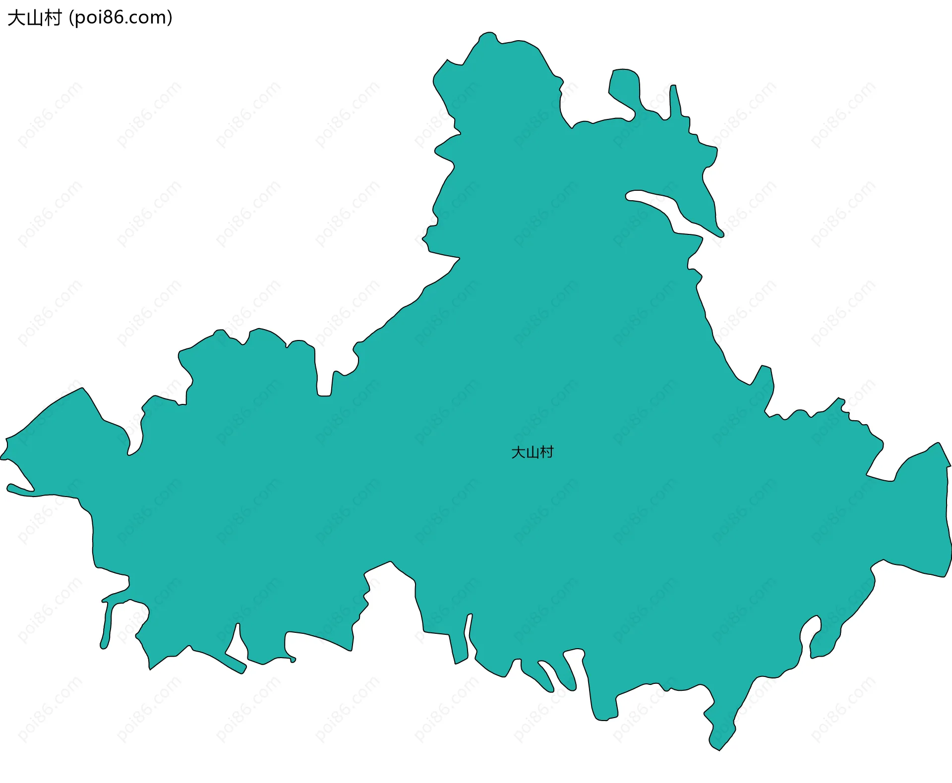 大山村边界地图