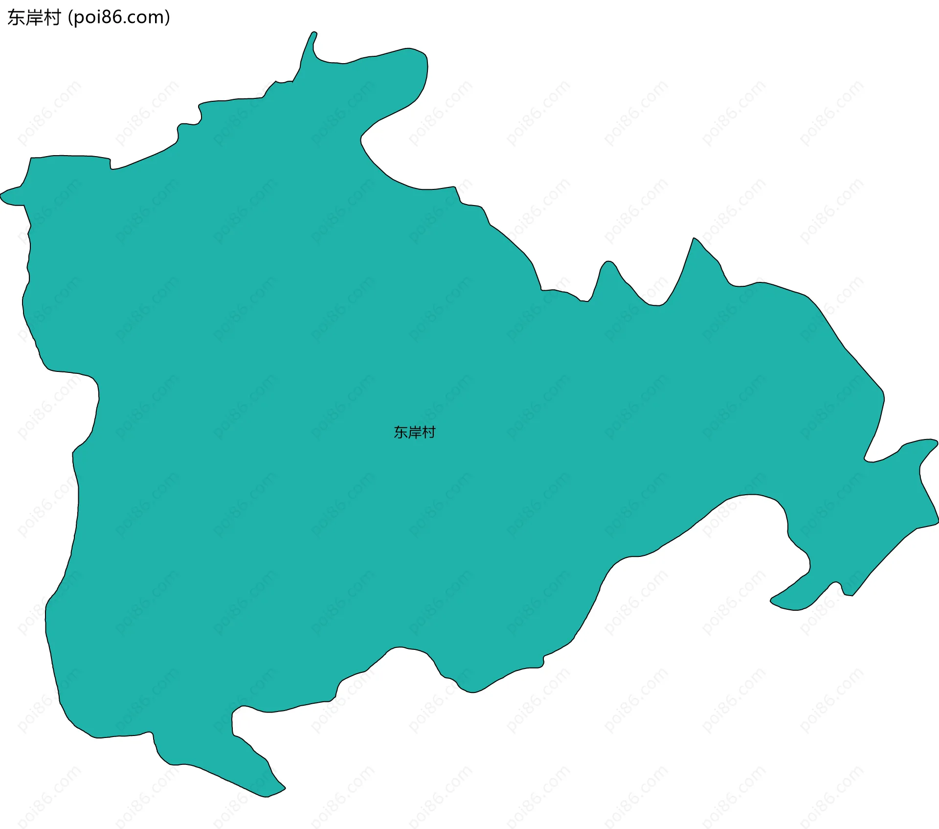东岸村边界地图