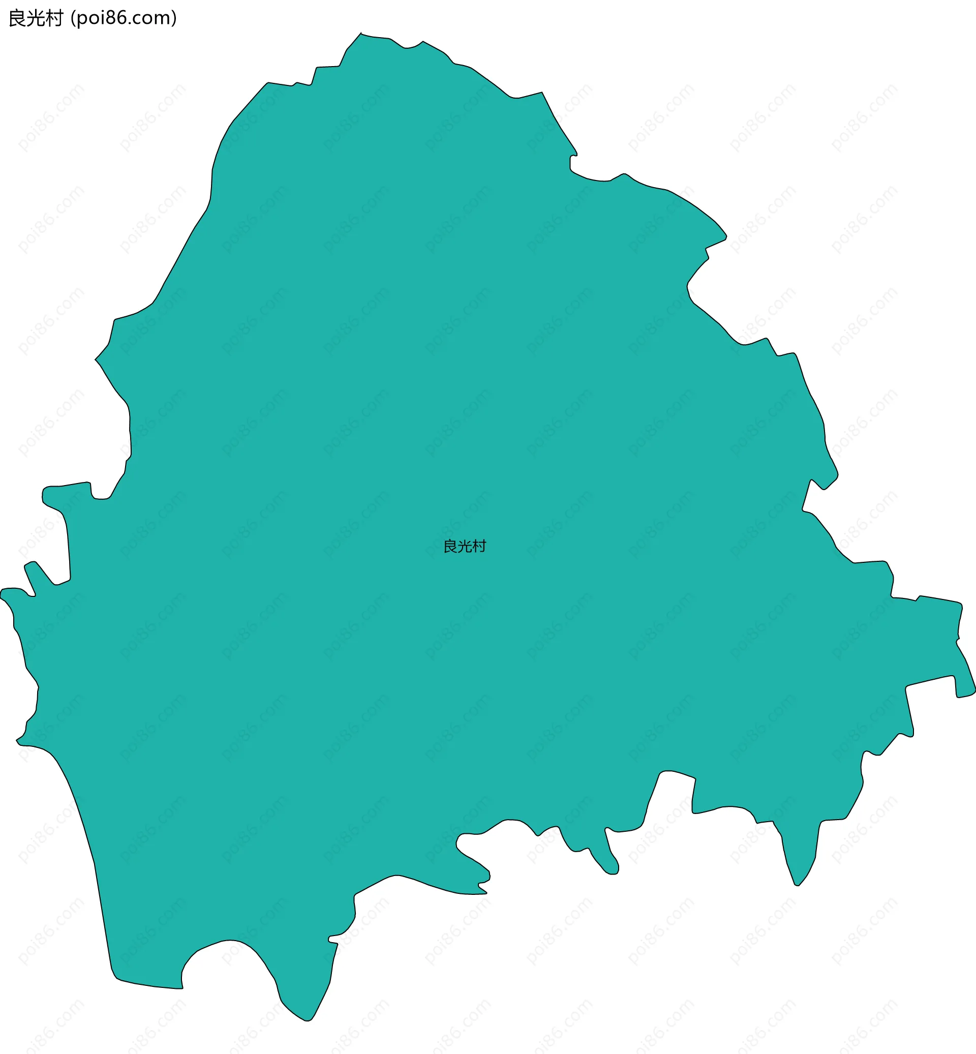 良光村边界地图