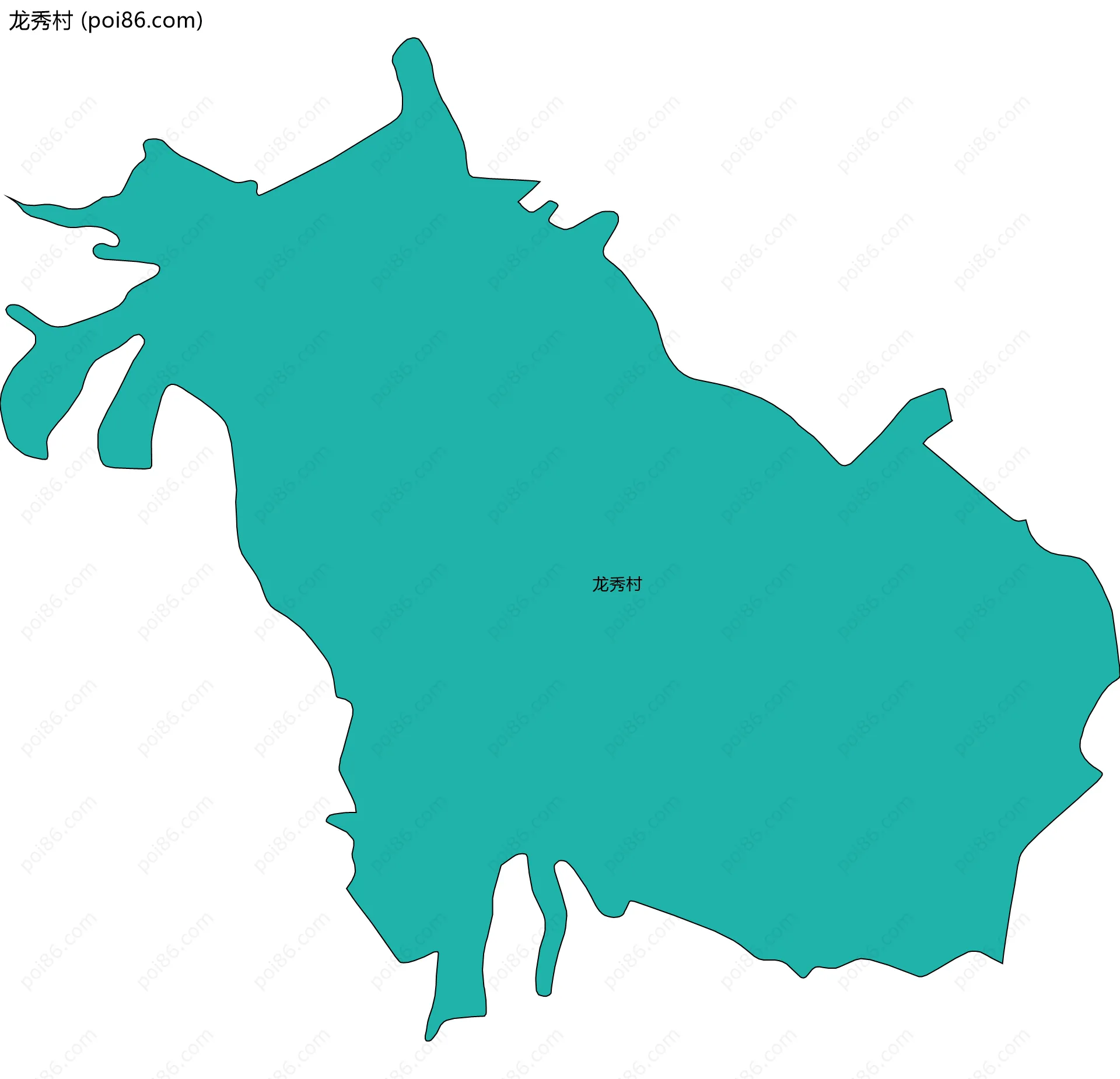 龙秀村边界地图