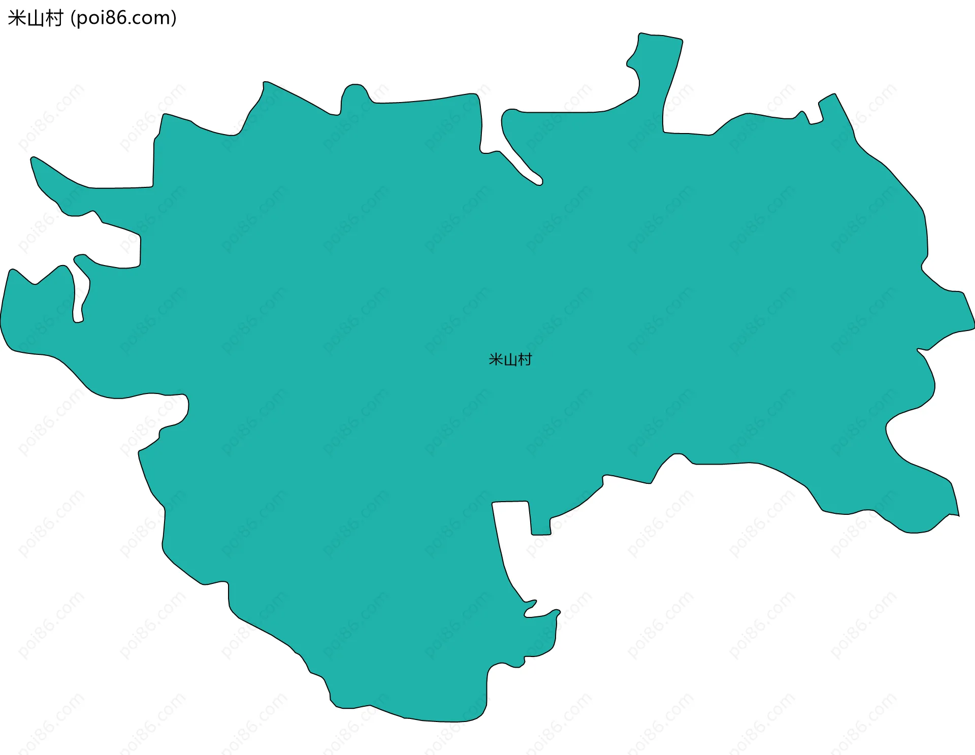 米山村边界地图