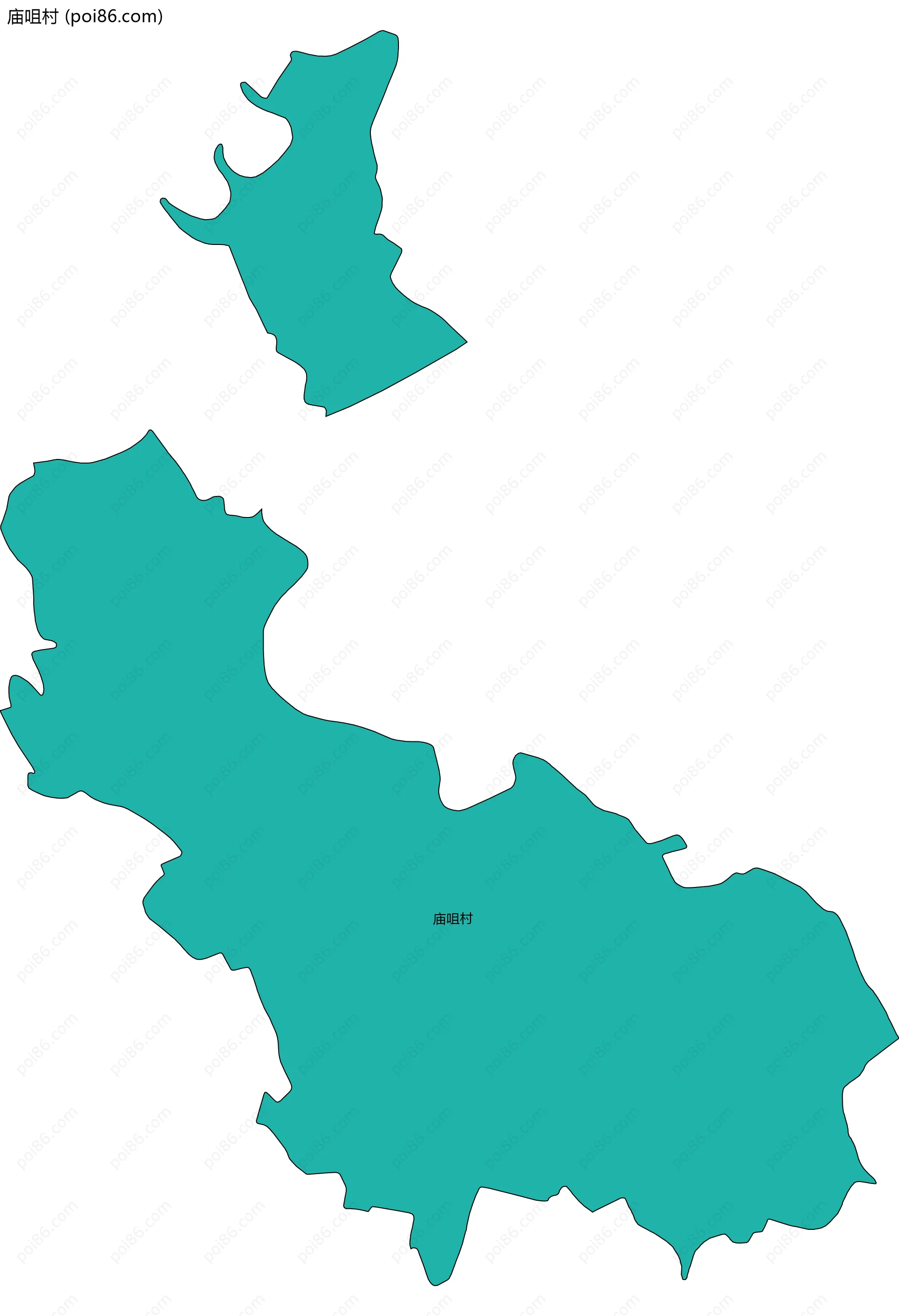 庙咀村边界地图