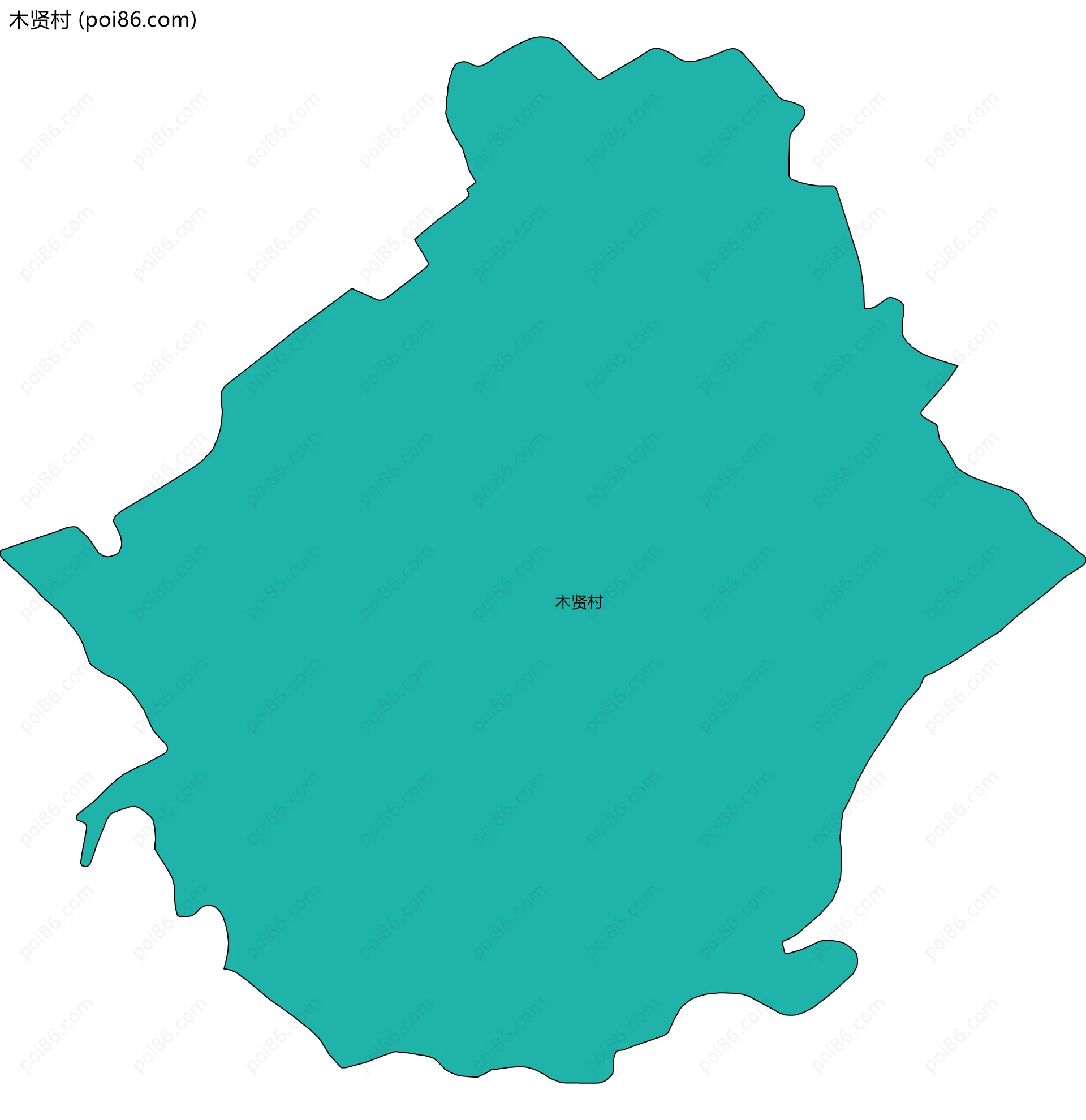 木贤村边界地图