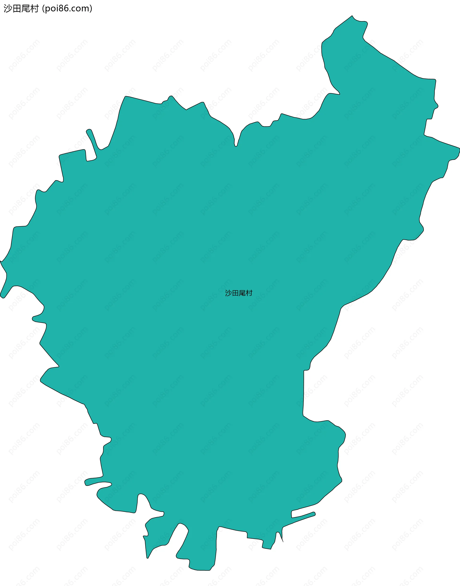 沙田尾村边界地图