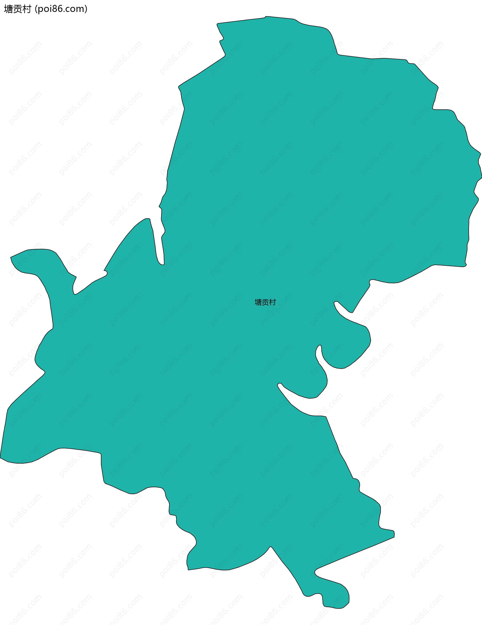 塘贡村边界地图