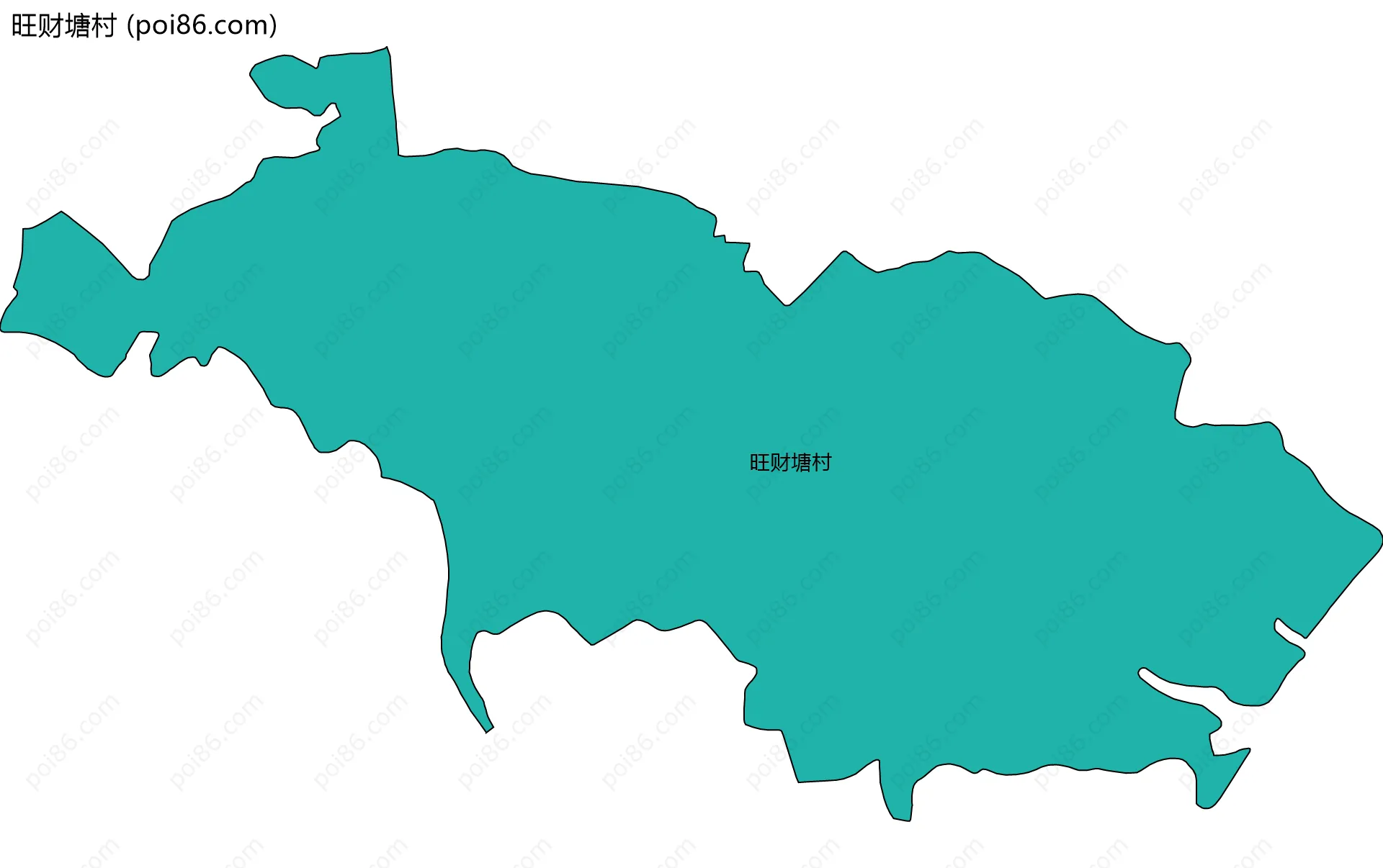 旺财塘村边界地图