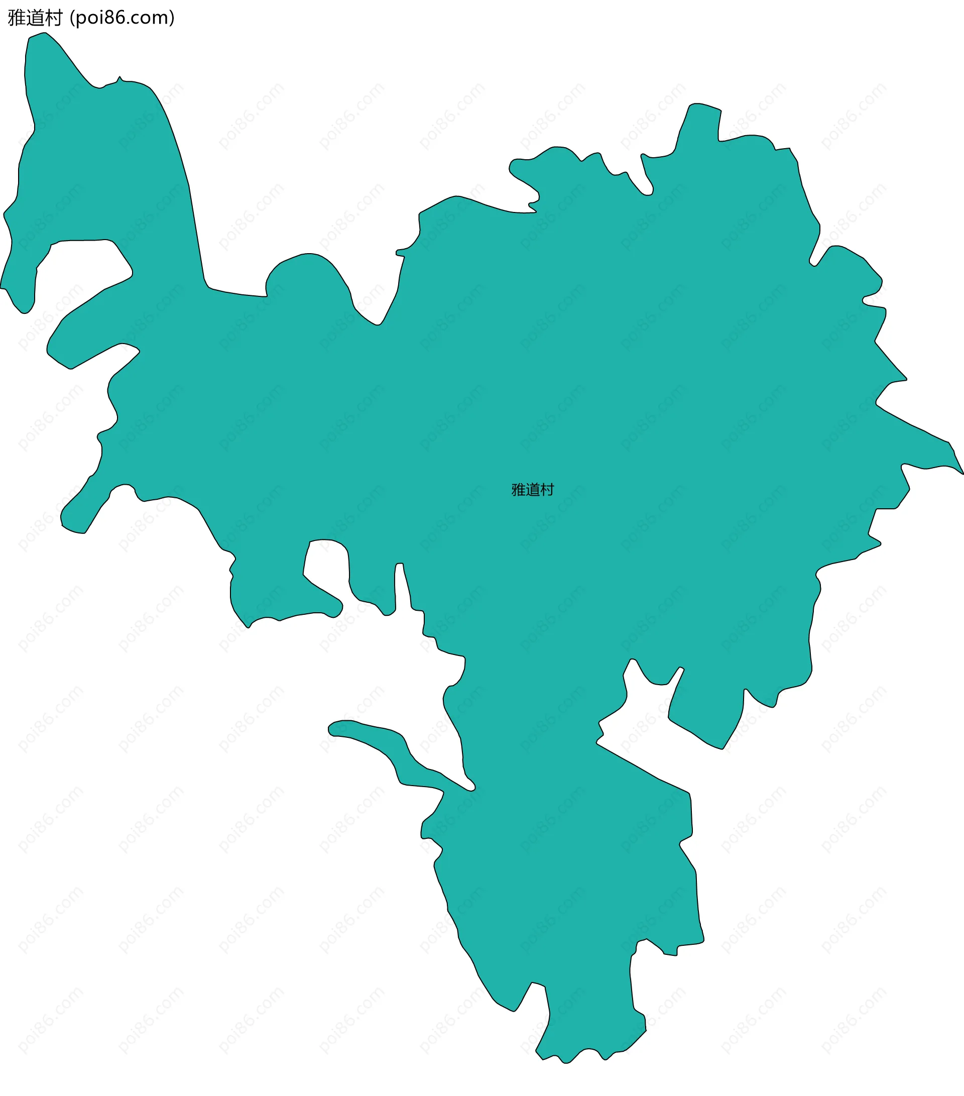 雅道村边界地图