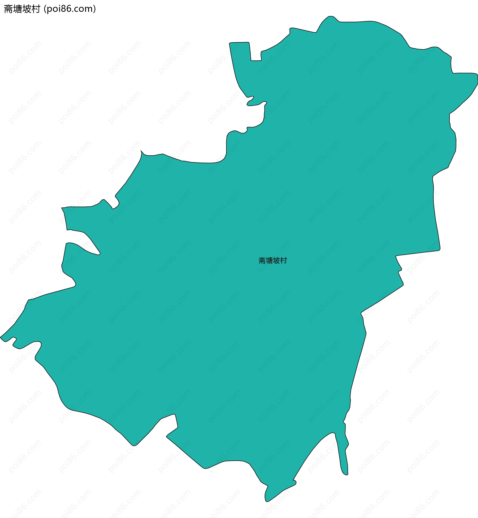 斋塘坡村边界地图