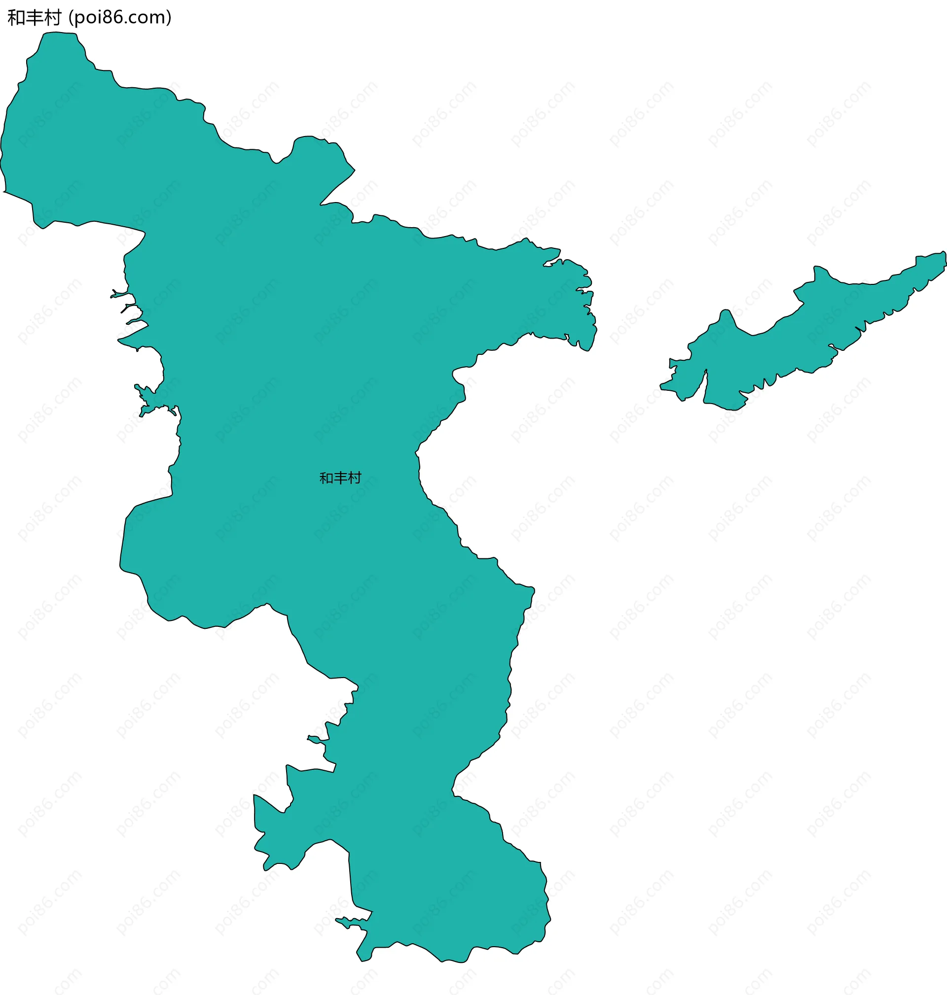 和丰村边界地图