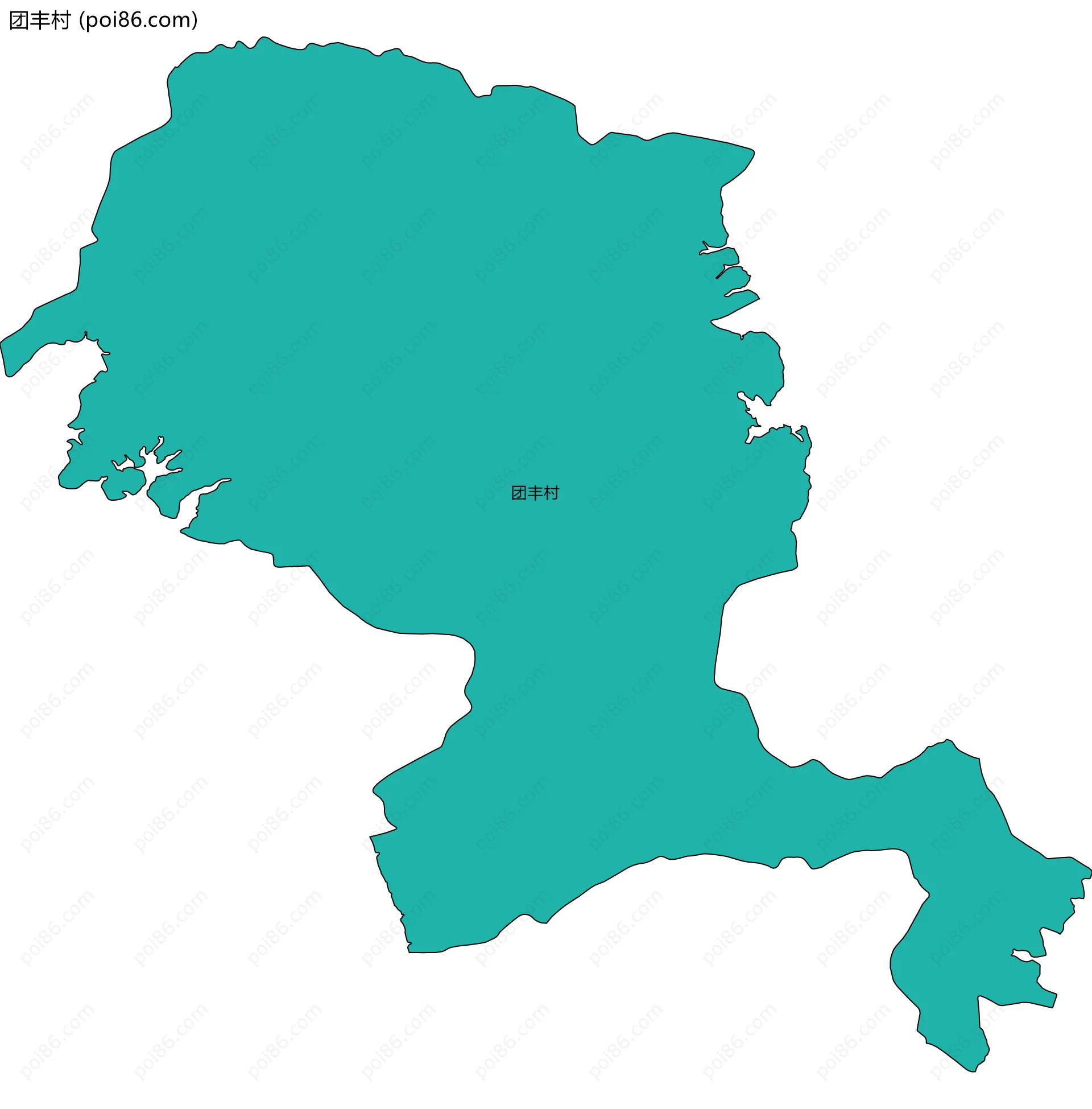 团丰村边界地图