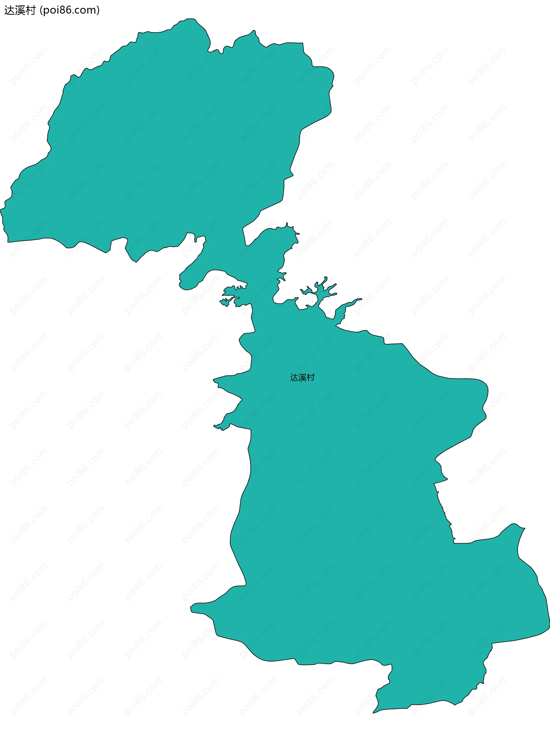 达溪村边界地图
