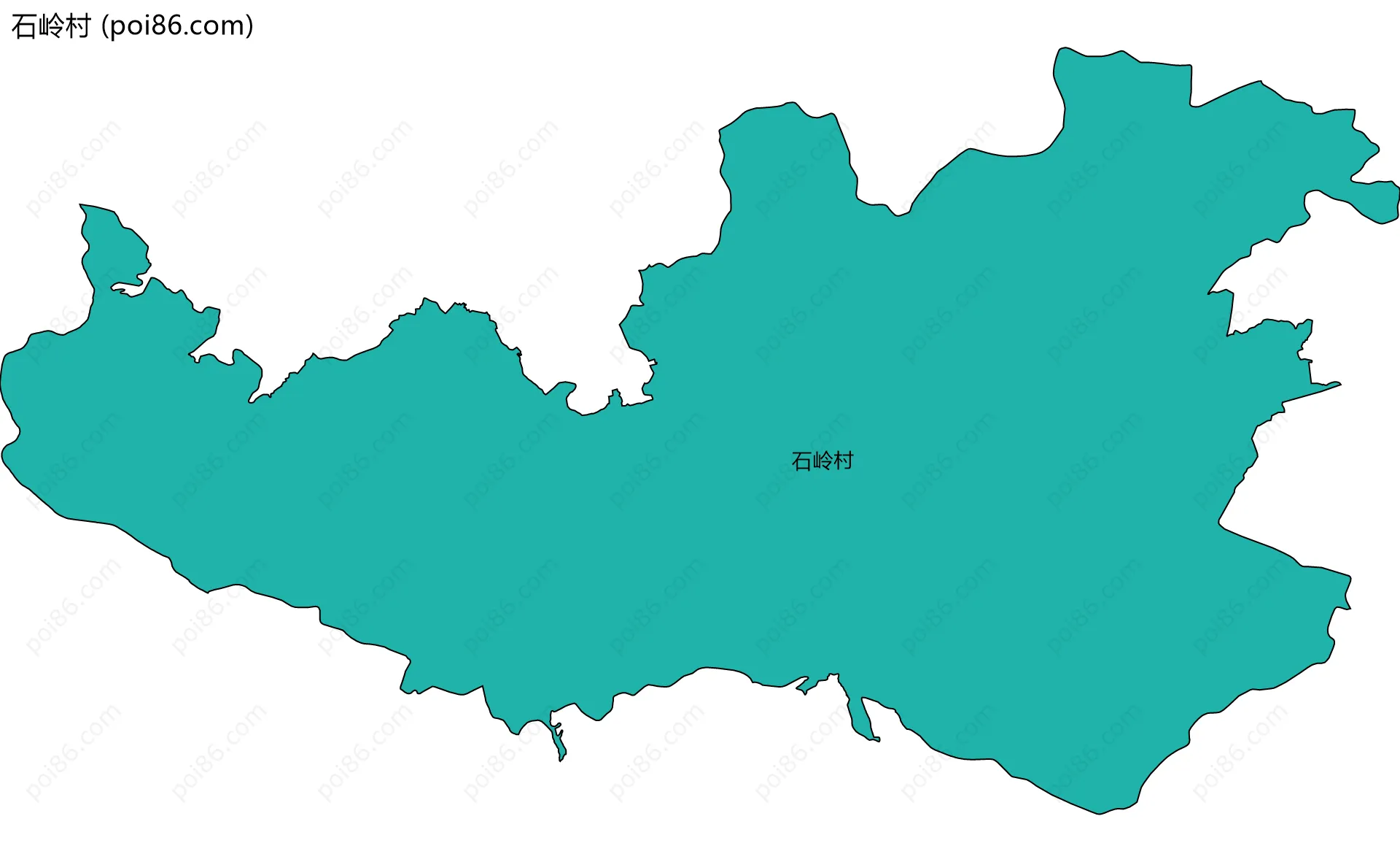 石岭村边界地图