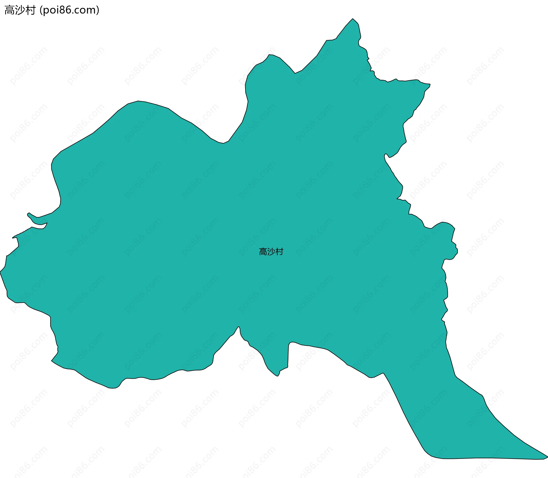 高沙村边界地图