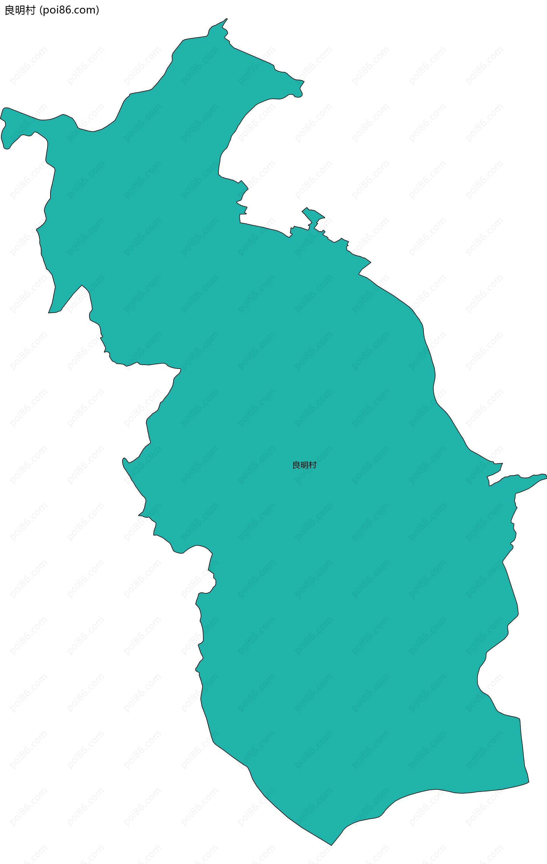 良明村边界地图