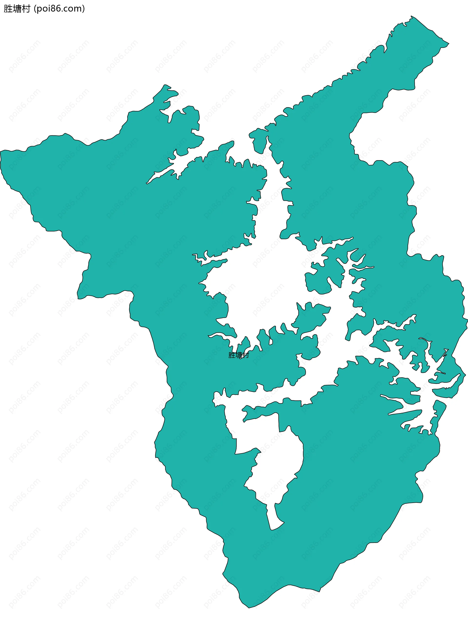 胜塘村边界地图