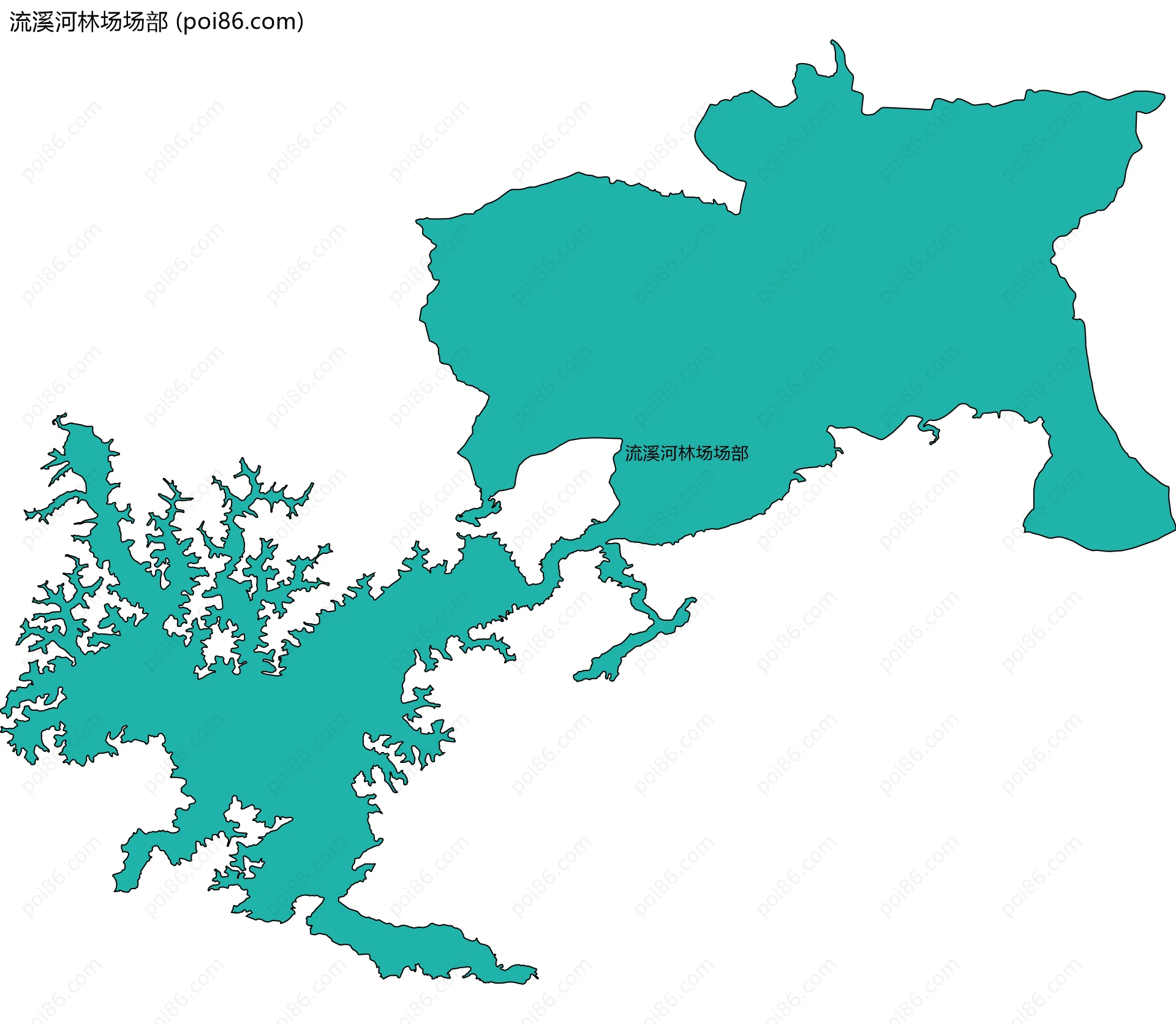 流溪河林场场部边界地图