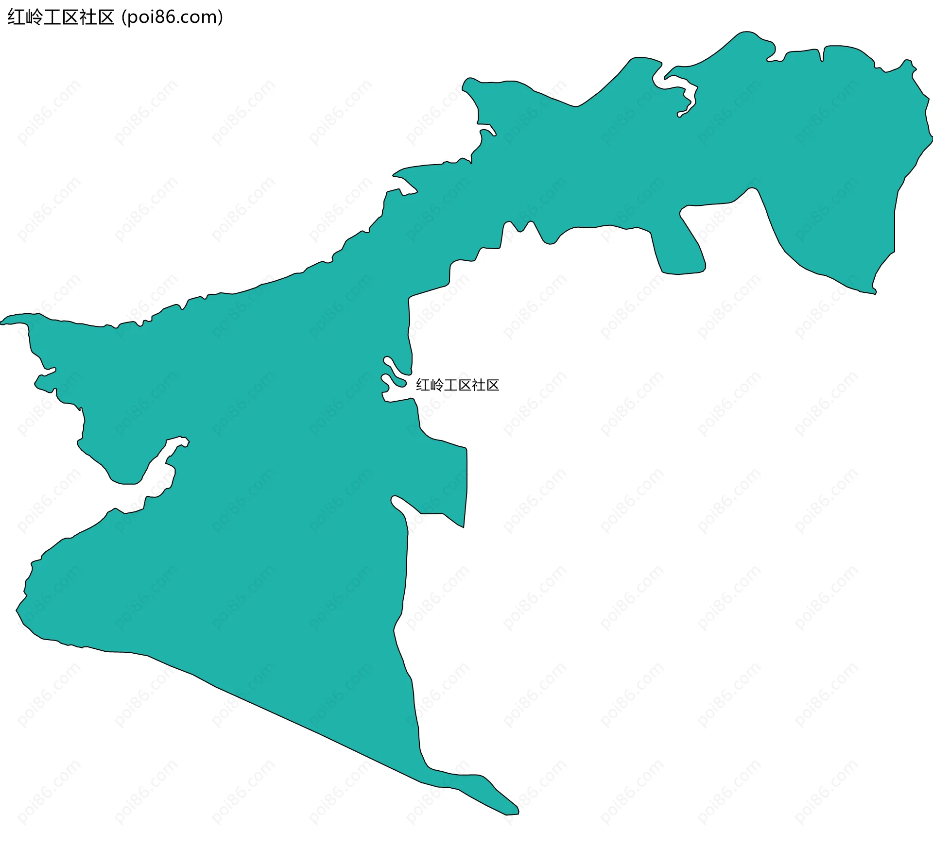红岭工区社区边界地图