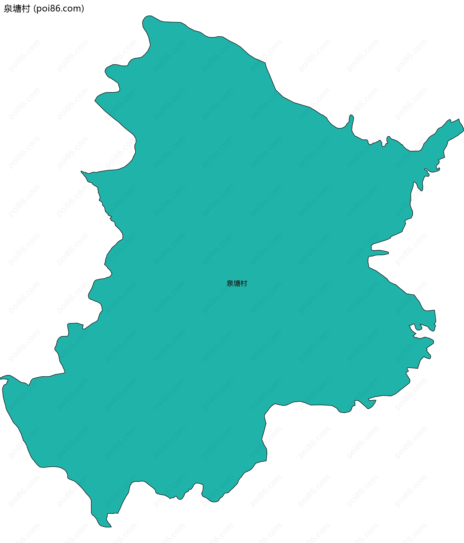 泉塘村边界地图