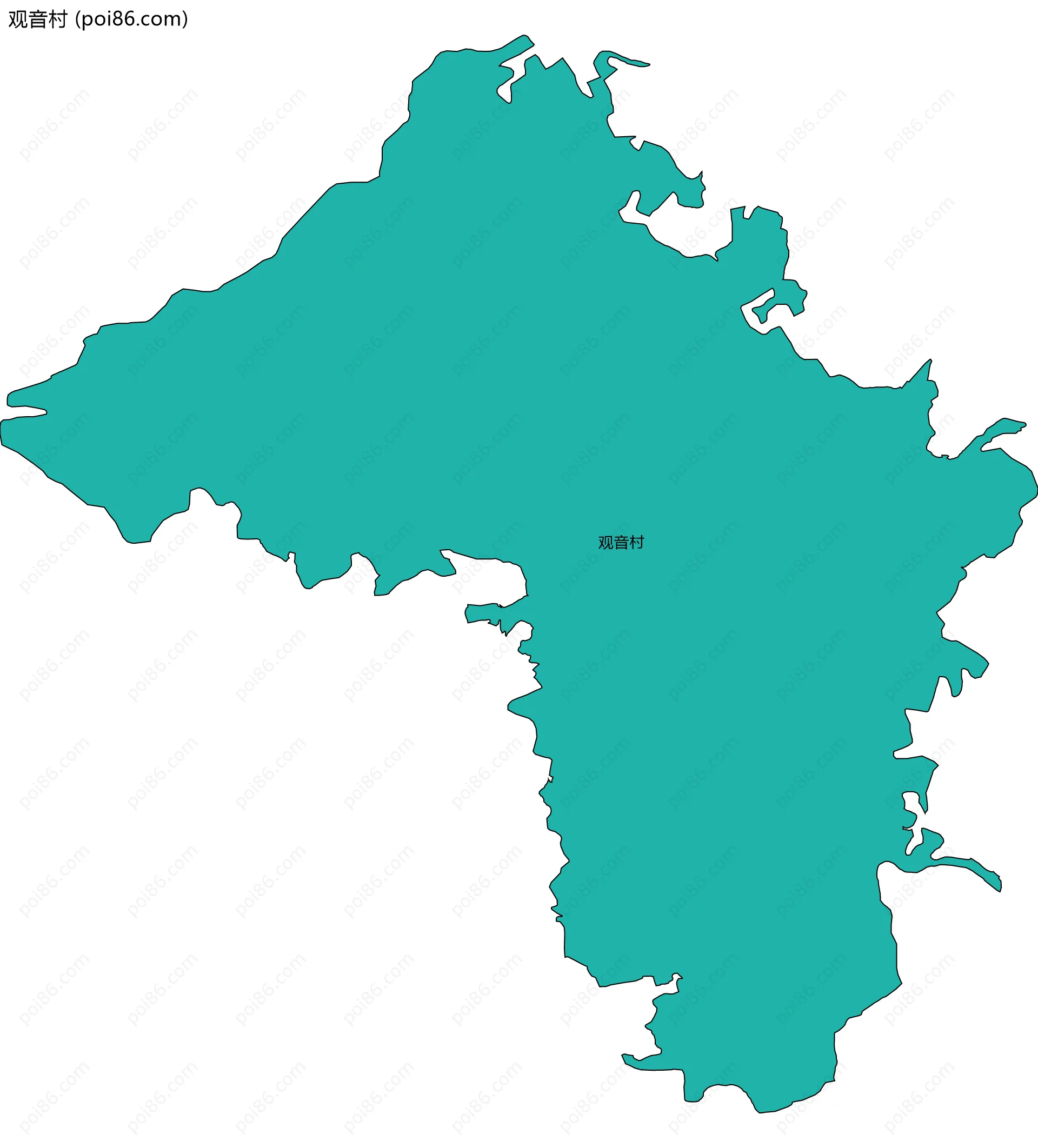 观音村边界地图