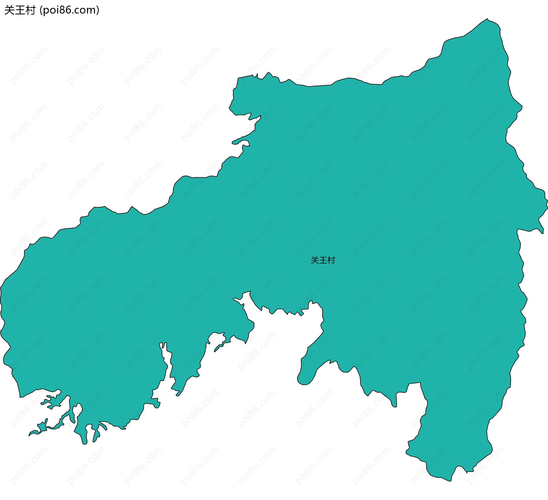 关王村边界地图