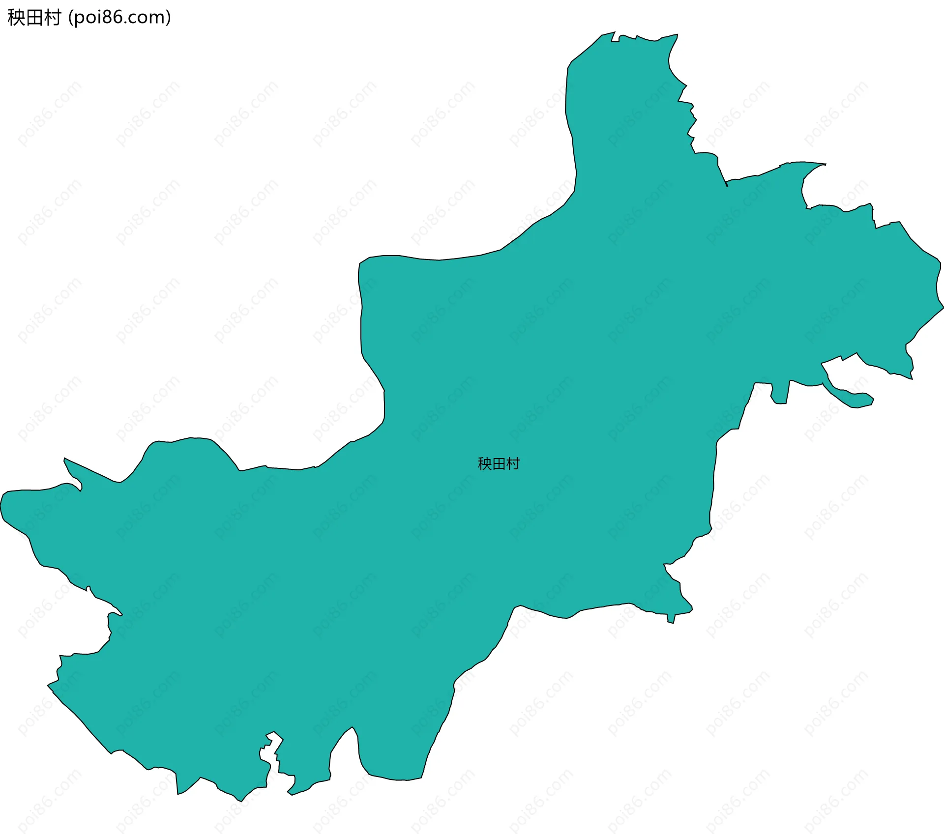 秧田村边界地图