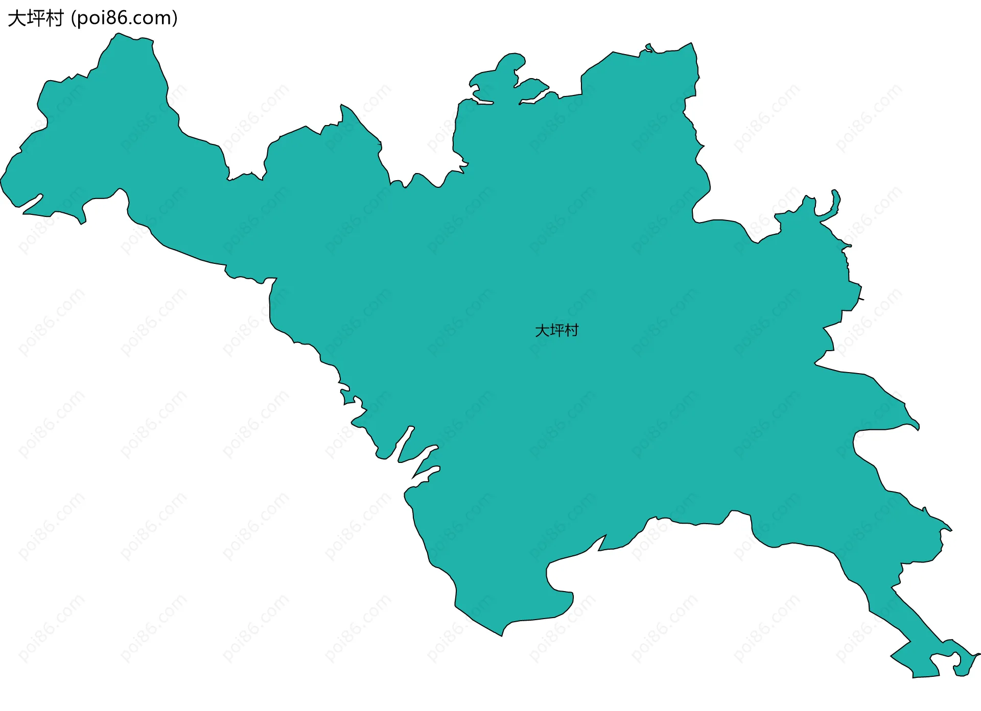 大坪村边界地图