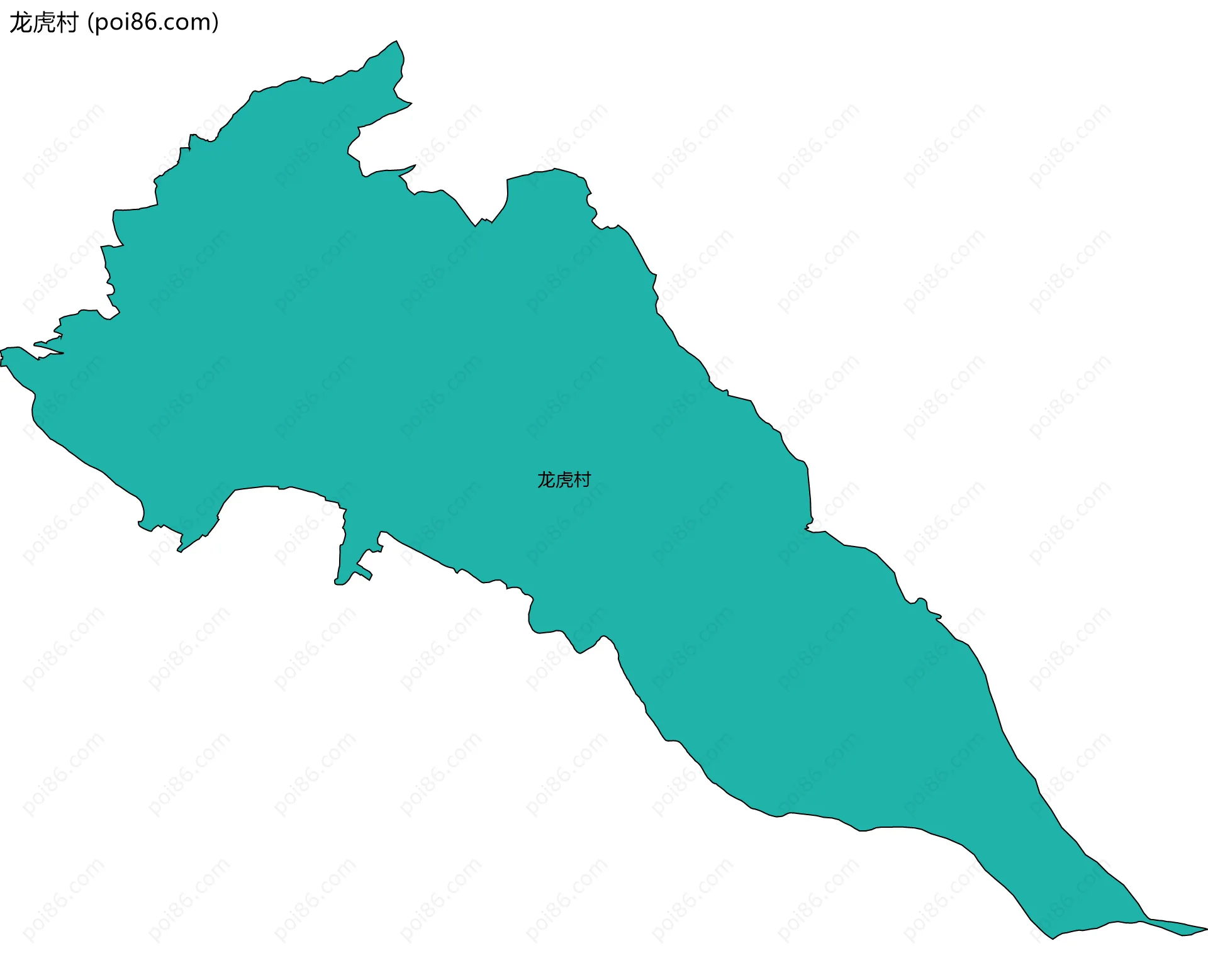 龙虎村边界地图