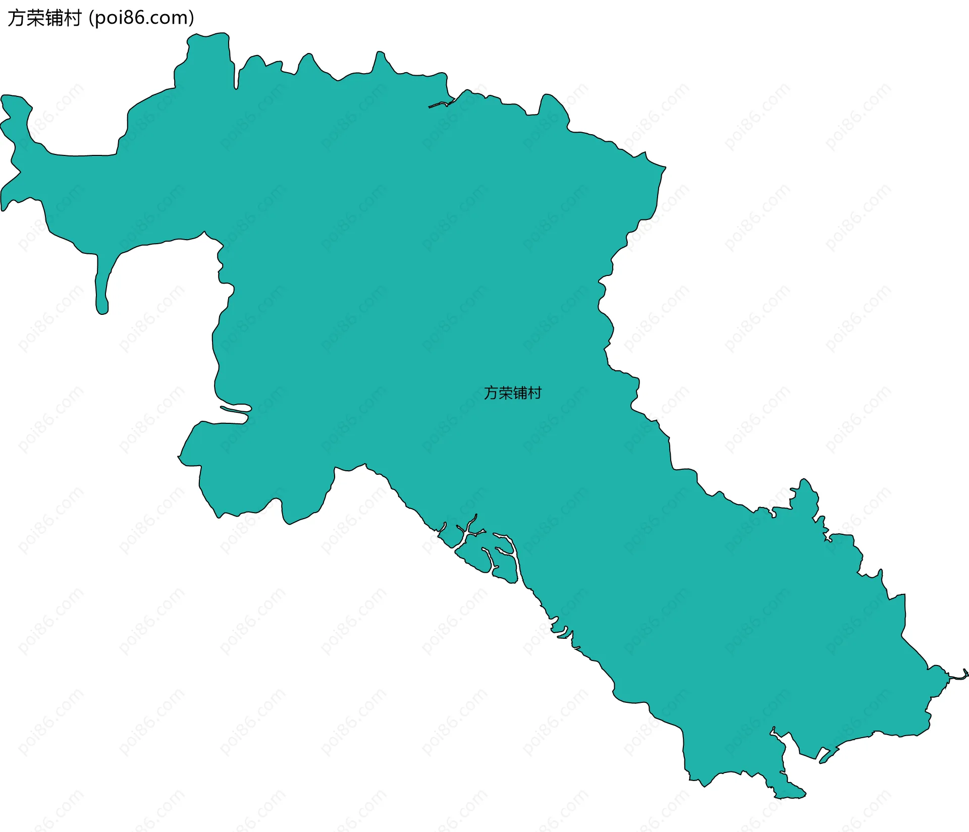方荣铺村边界地图