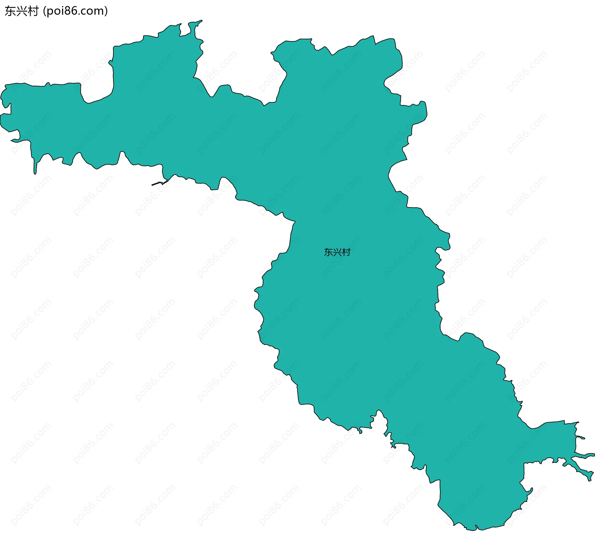 东兴村边界地图