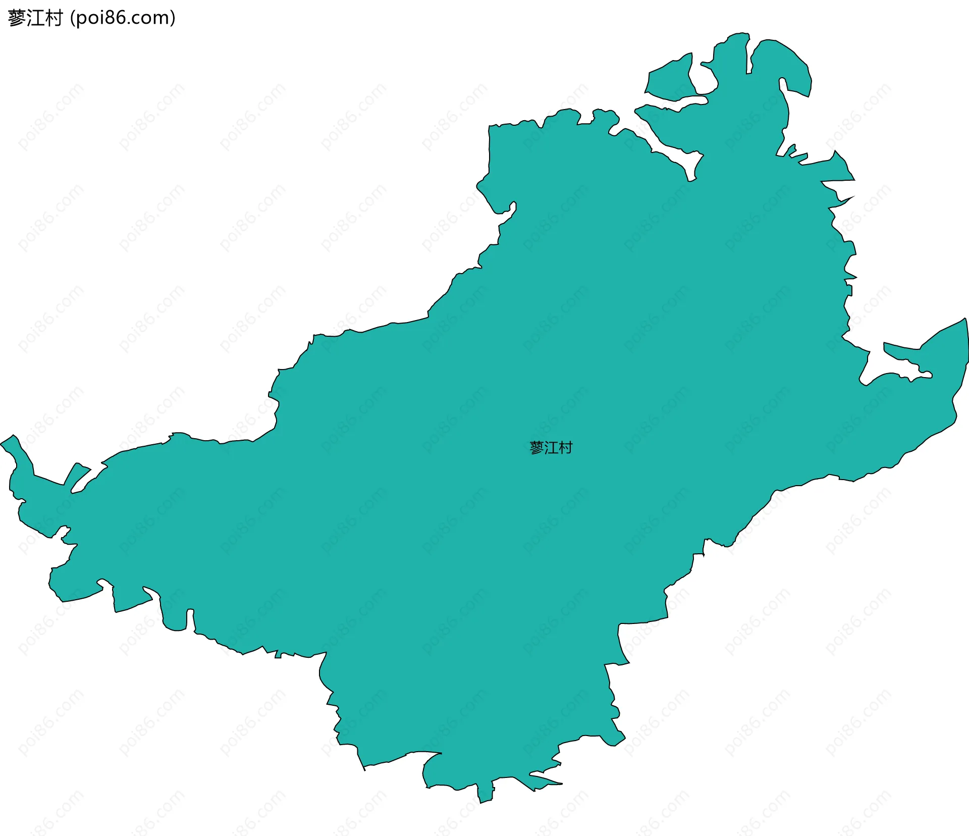 蓼江村边界地图