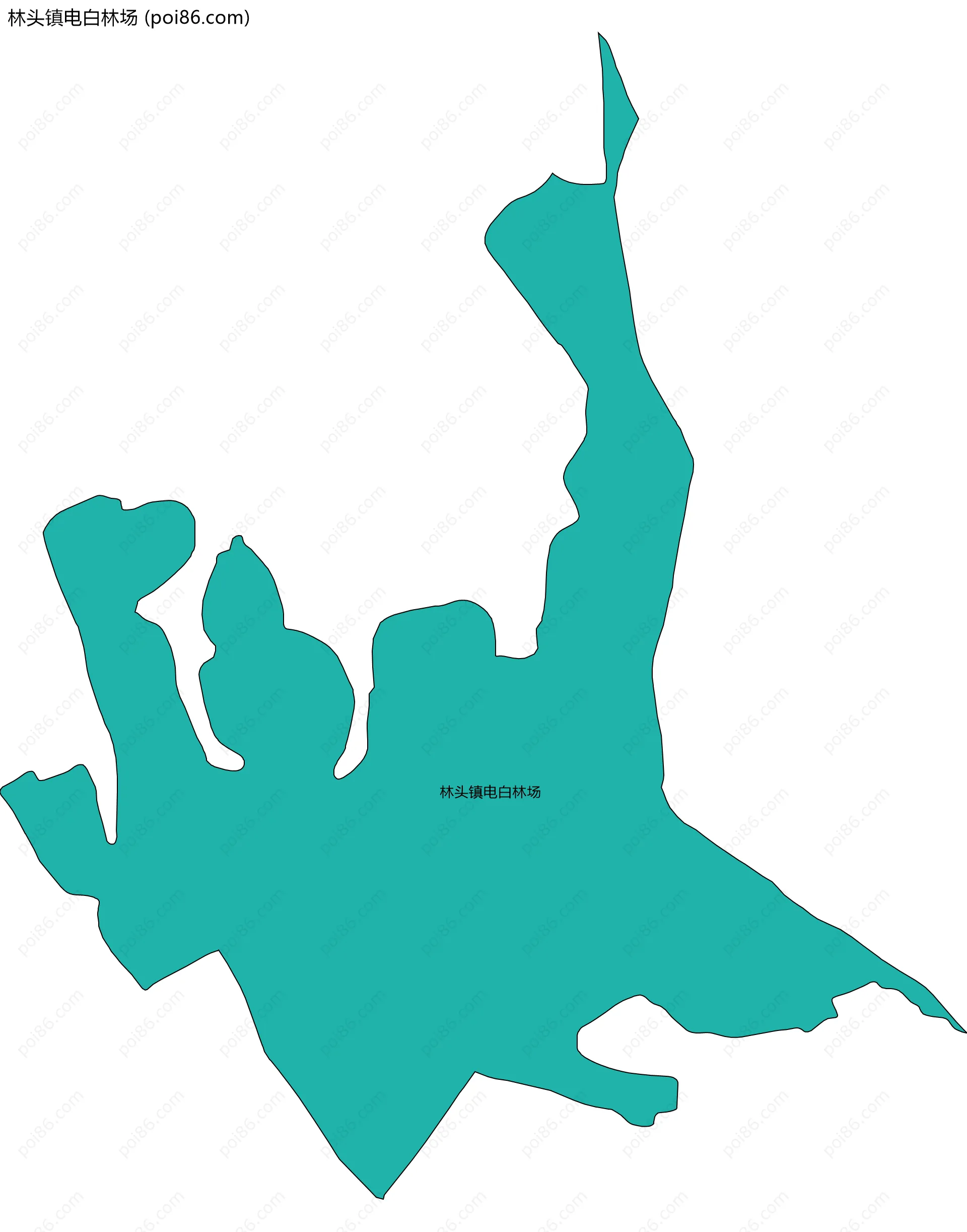 林头镇电白林场边界地图