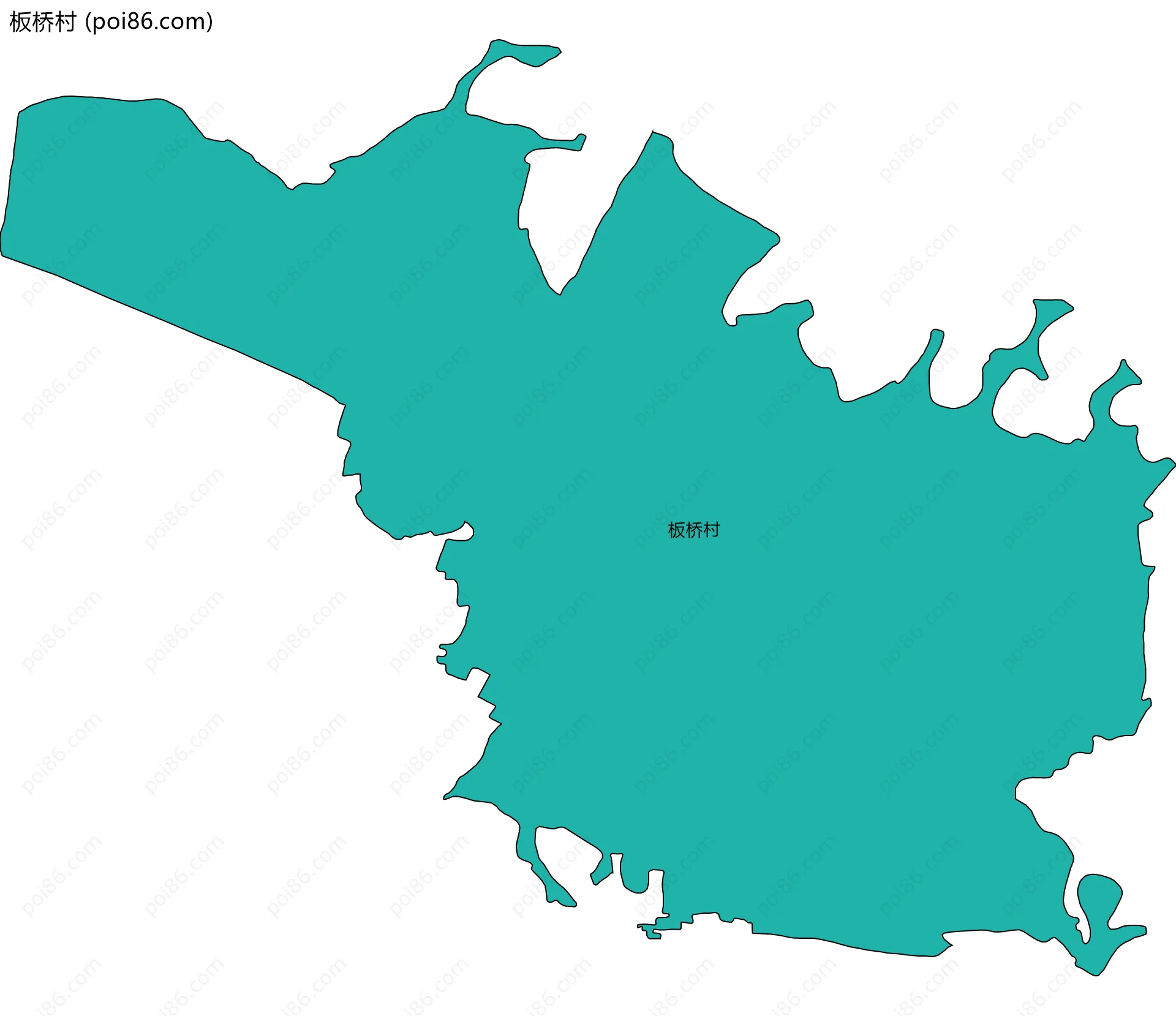 板桥村边界地图