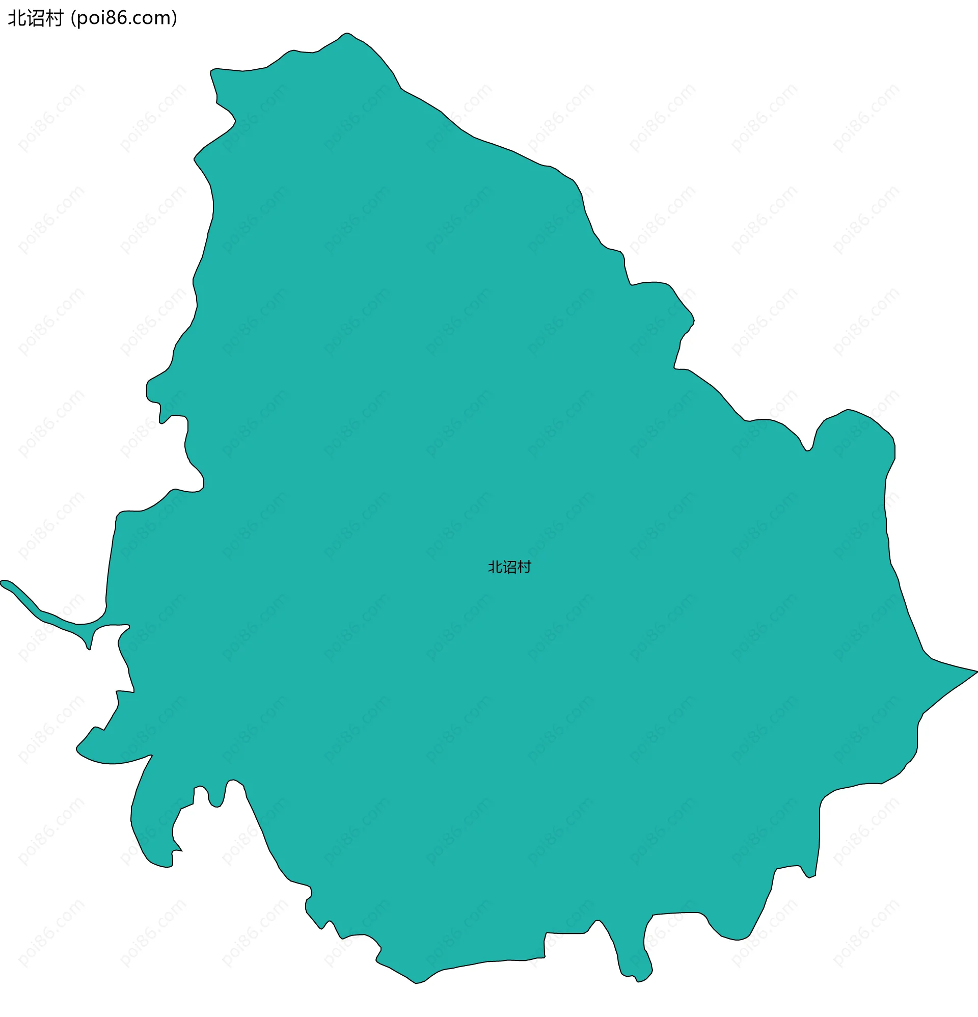 北诏村边界地图