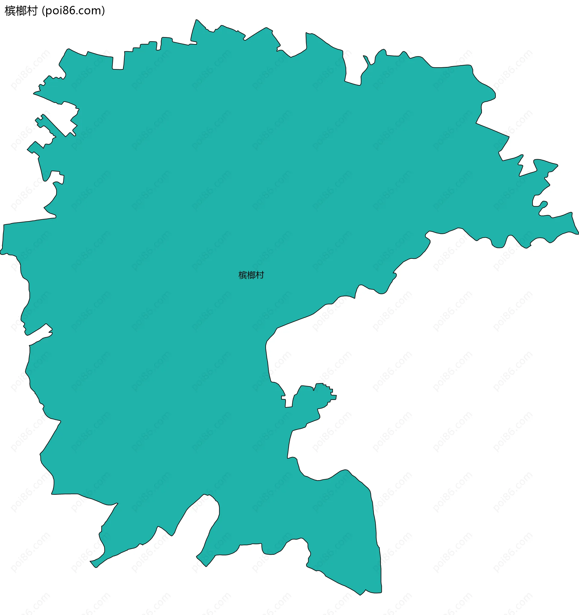 槟榔村边界地图