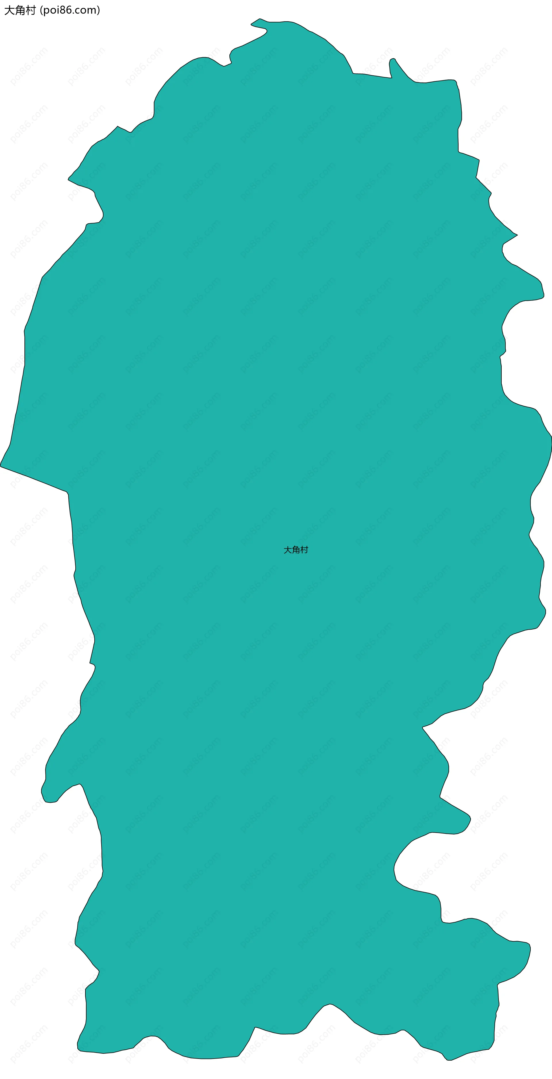 大角村边界地图