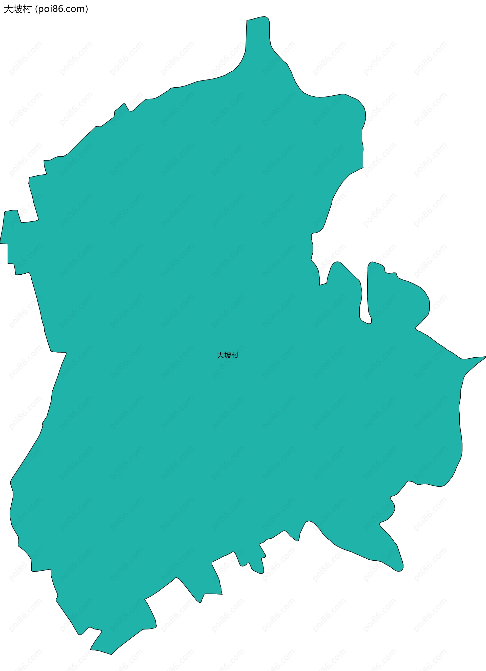 大坡村边界地图